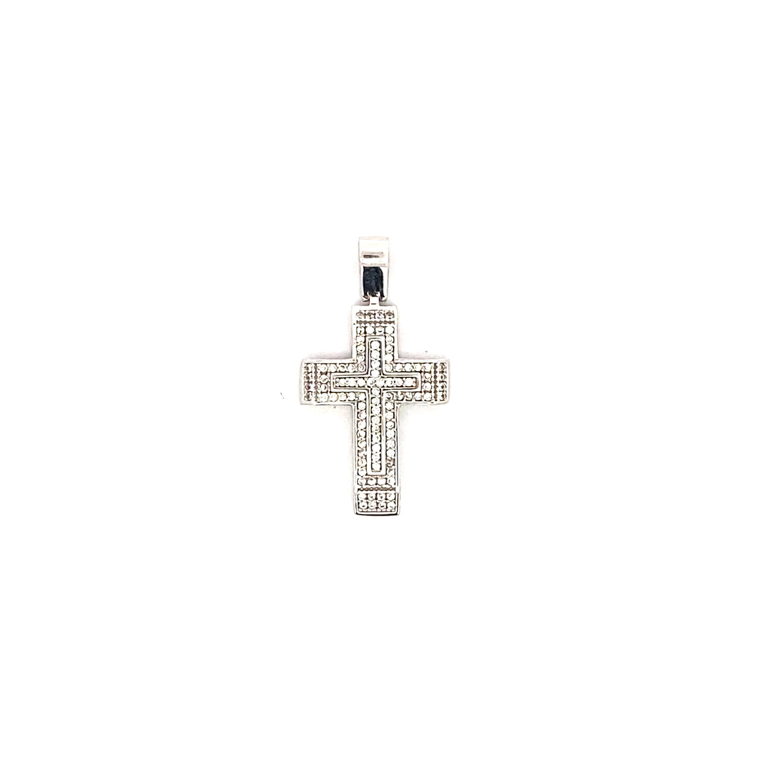 Schmuckanhänger Kreuz Weißgold 585