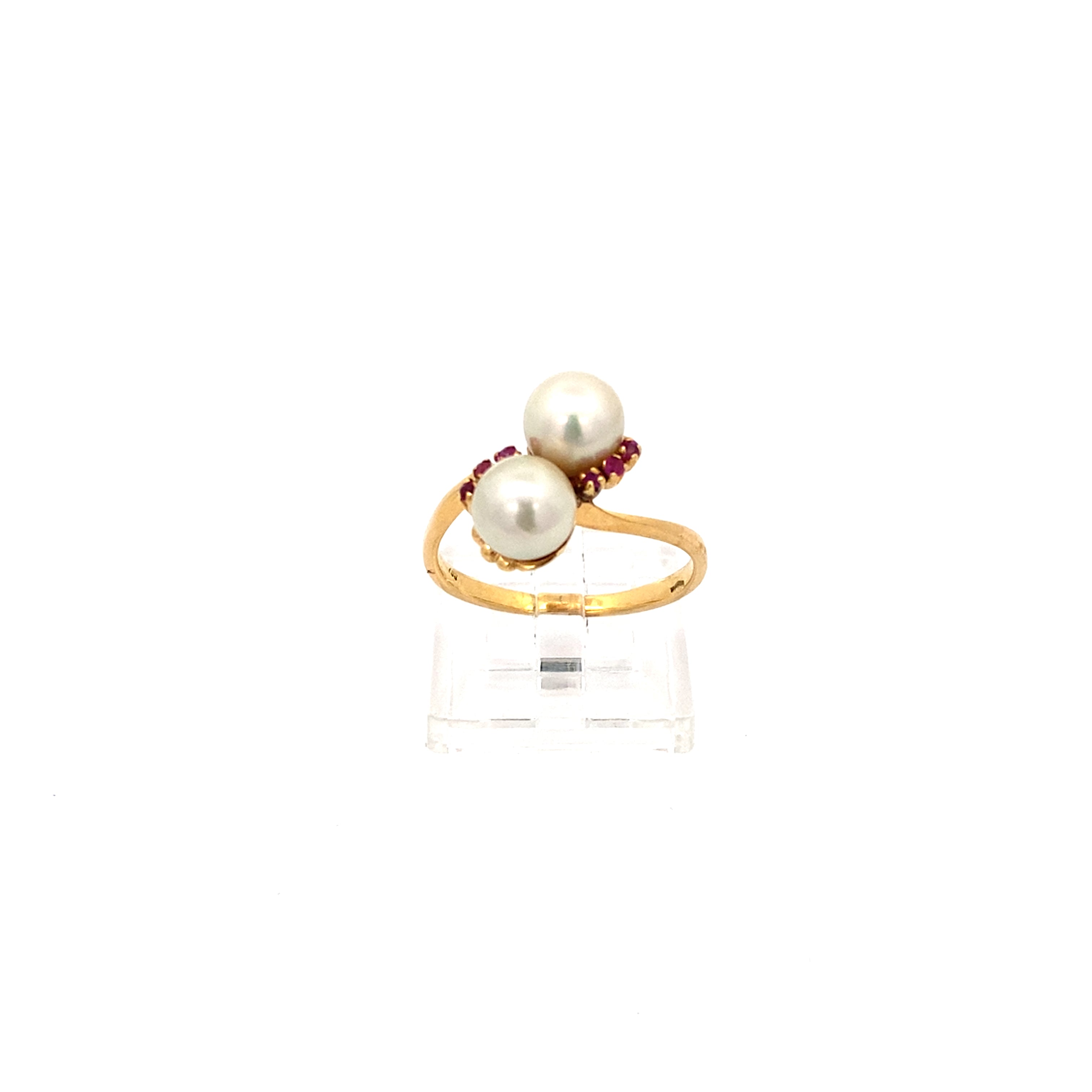 Perlenring Gelbgold 750
