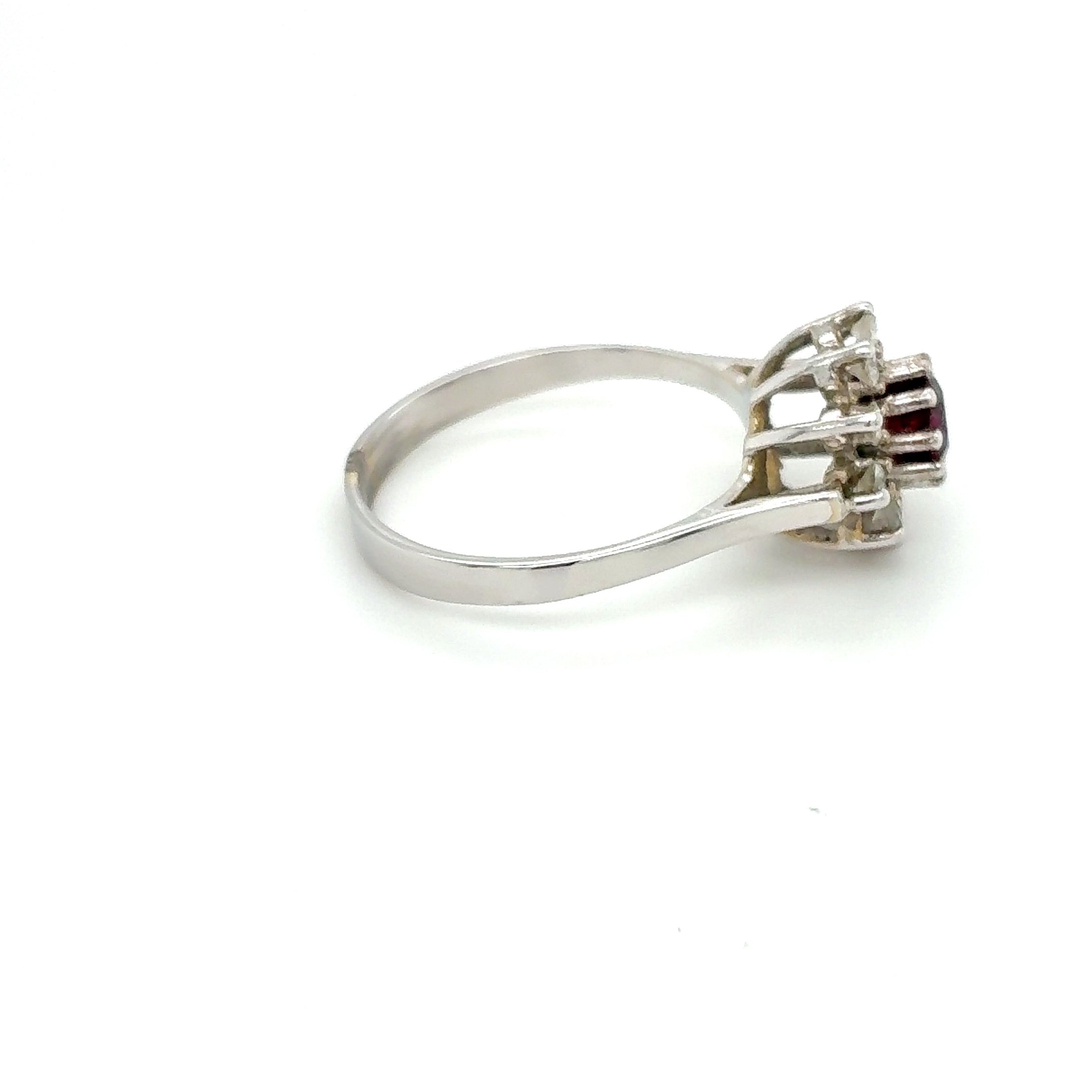Damenring Weißgold 585 14kt Gold Brillanten Gr. 56,5