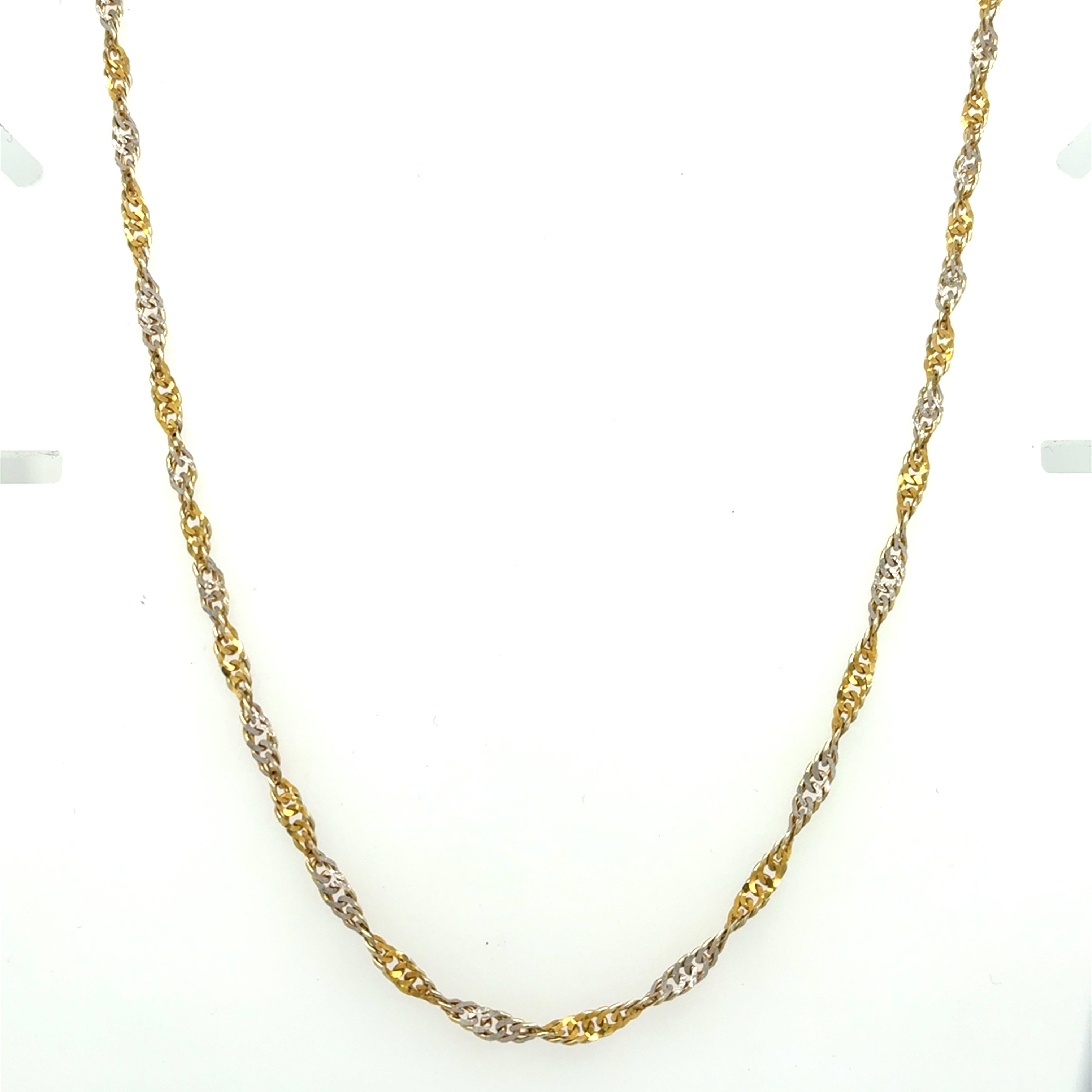 Kordelkette Gold 333 Kette Gelbgold Weißgold 8kt L: 44cm
