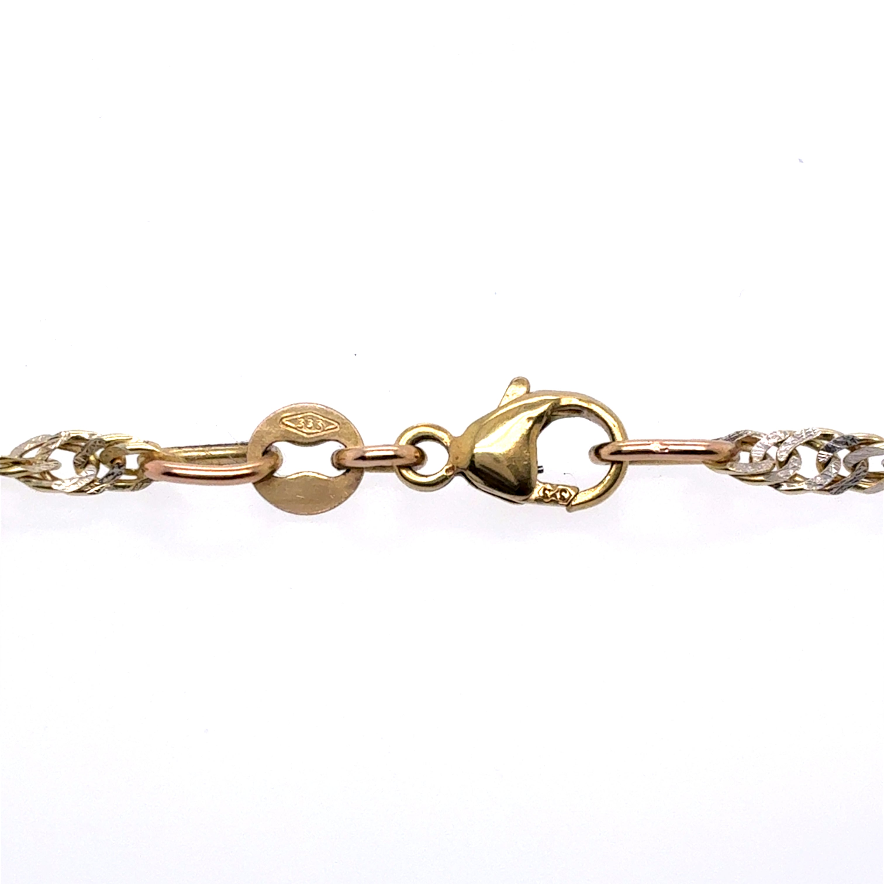 Kordelkette Gold 333 Kette Gelbgold Weißgold 8kt L: 44cm