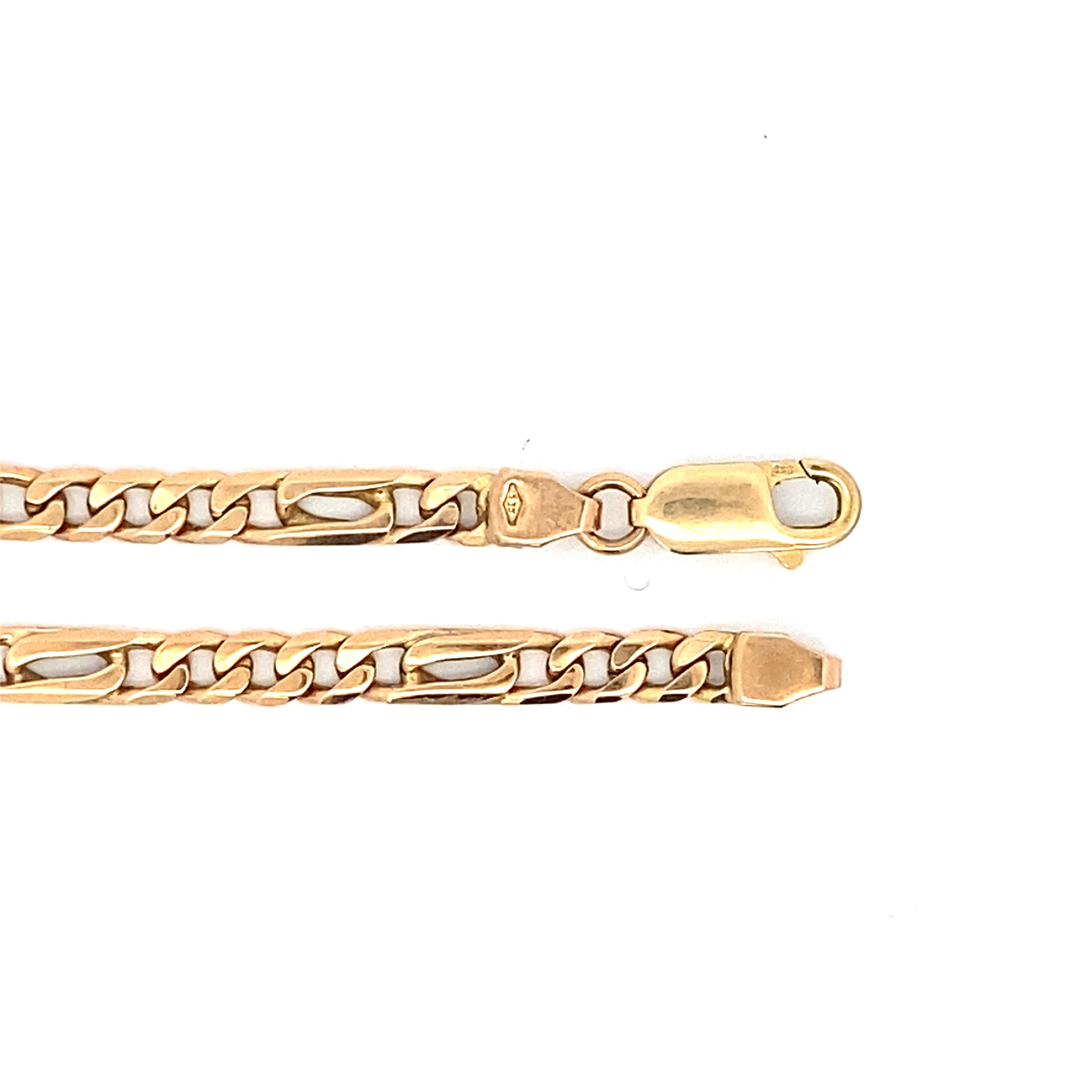 Flachpanzerarmband Gelbgold 333