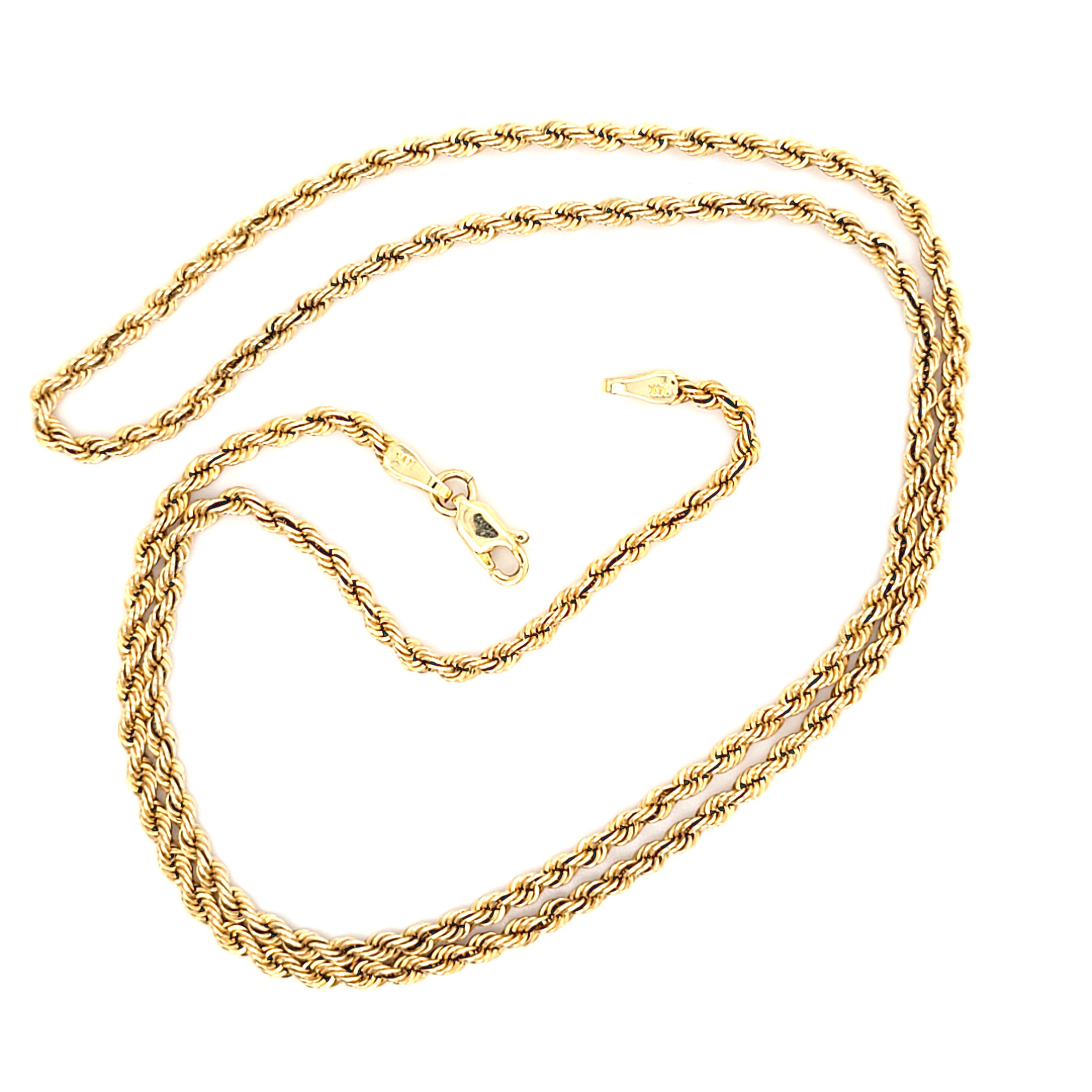 Drehkordel Kette Gold 585 14 kt Unisex Geschenk