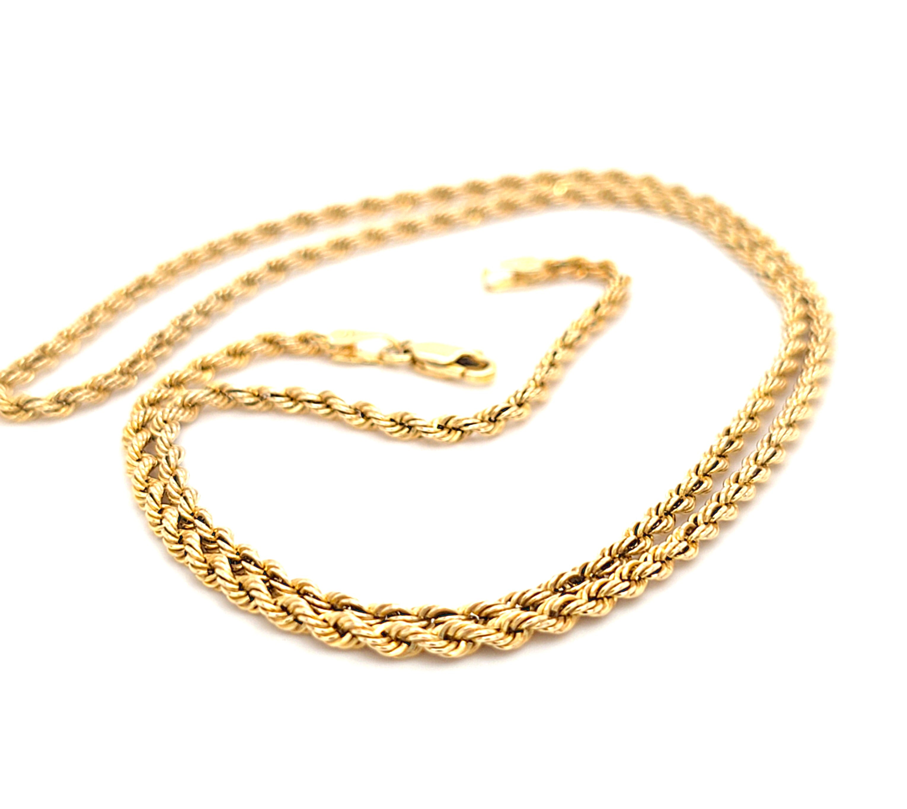 Drehkordel Kette Gold 585 14 kt Unisex Geschenk