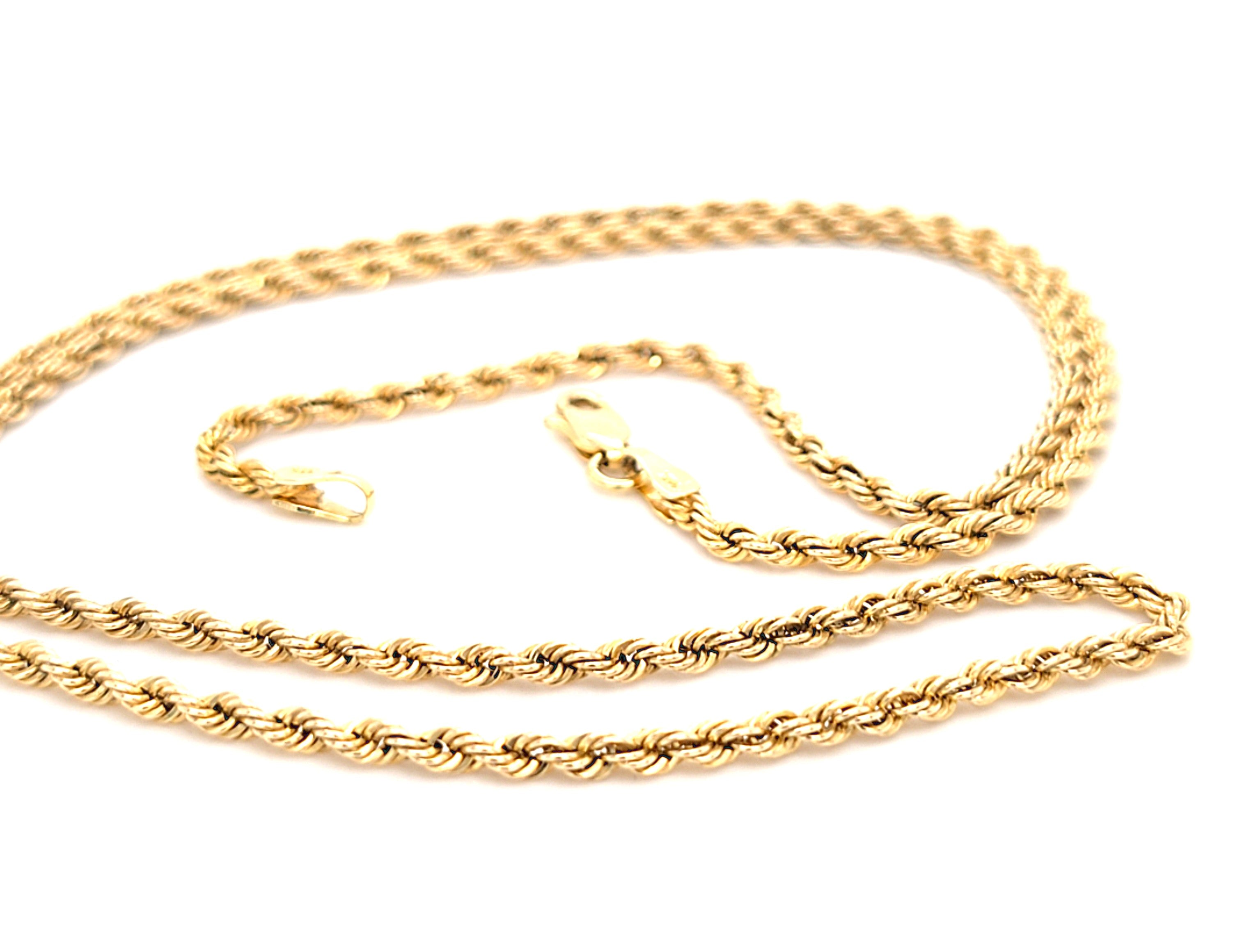 Drehkordel Kette Gold 585 14 kt Unisex Geschenk