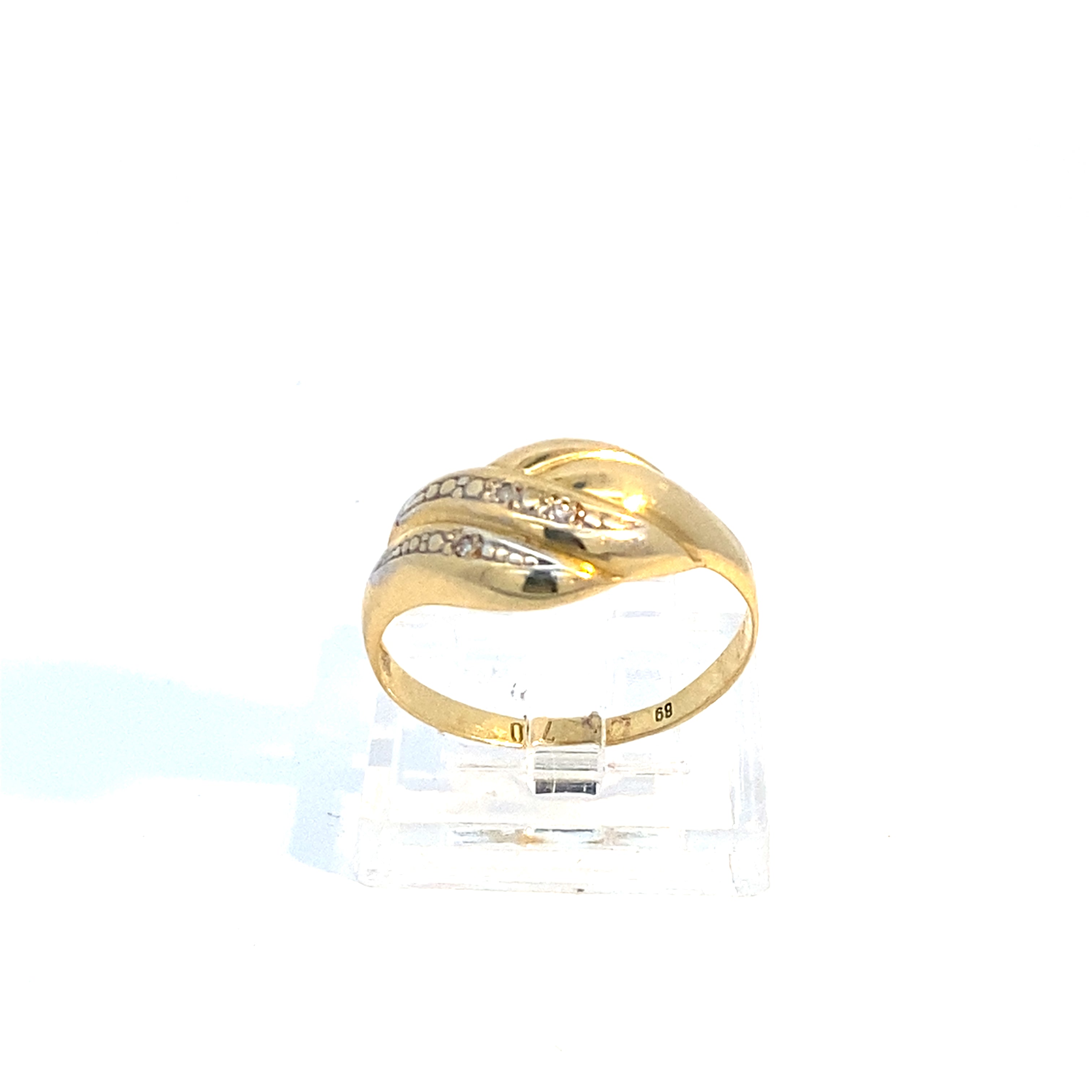 Brillantring Gelbgold/Weißgold 59*