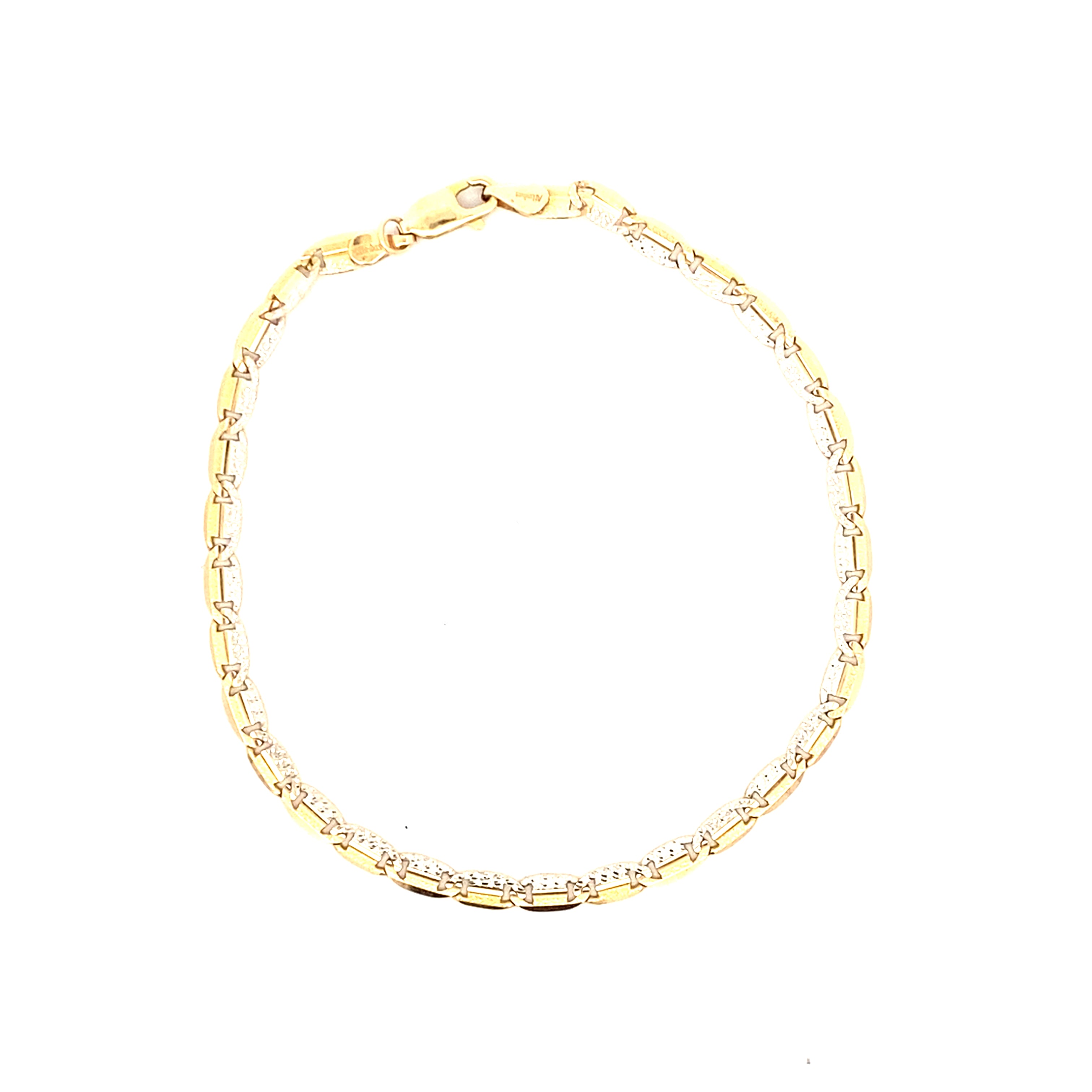 Armband Gelb-/Weißgold 585/14kt ca.19 cm