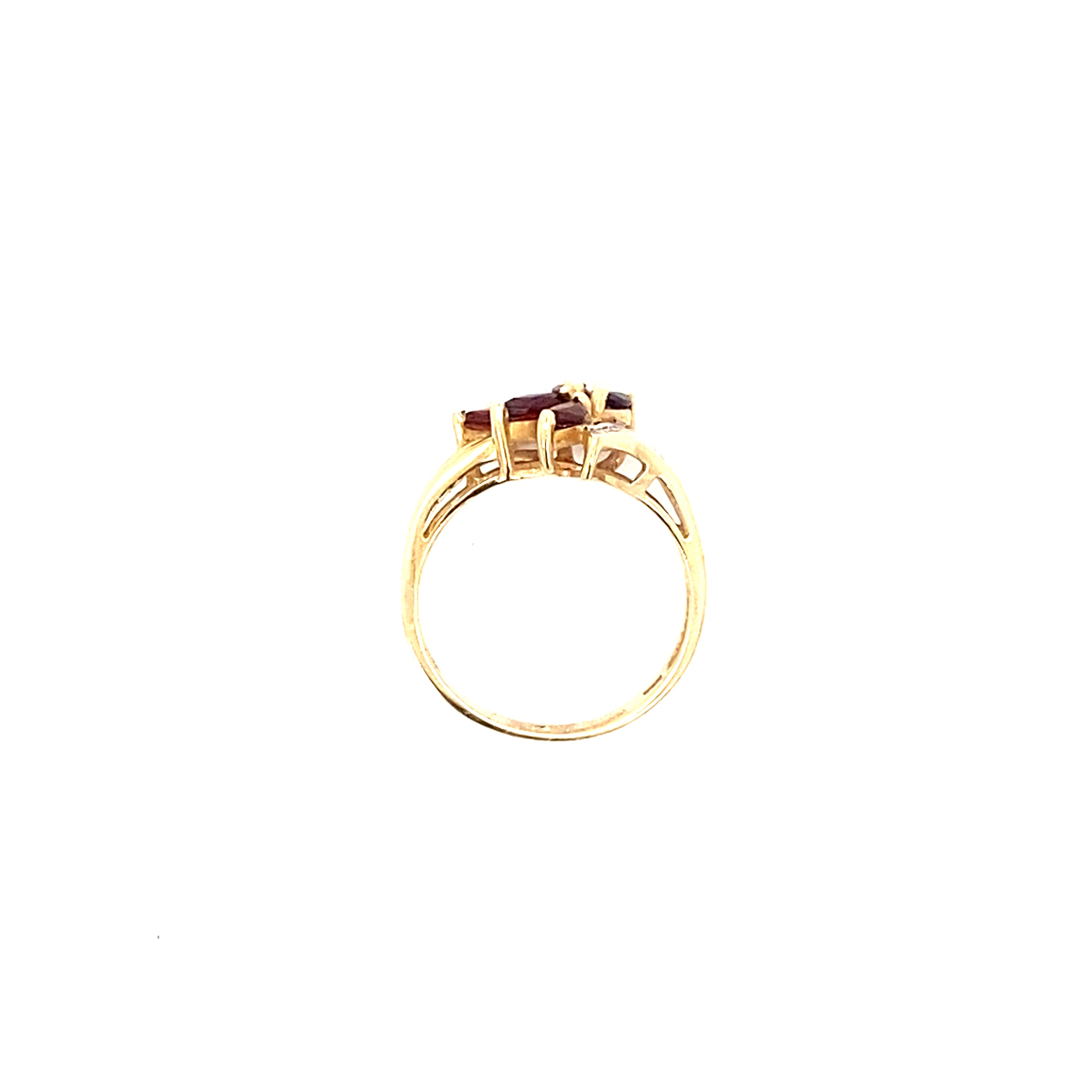 Damenring Gelb-/Weißgold 585/14kt Gr.56