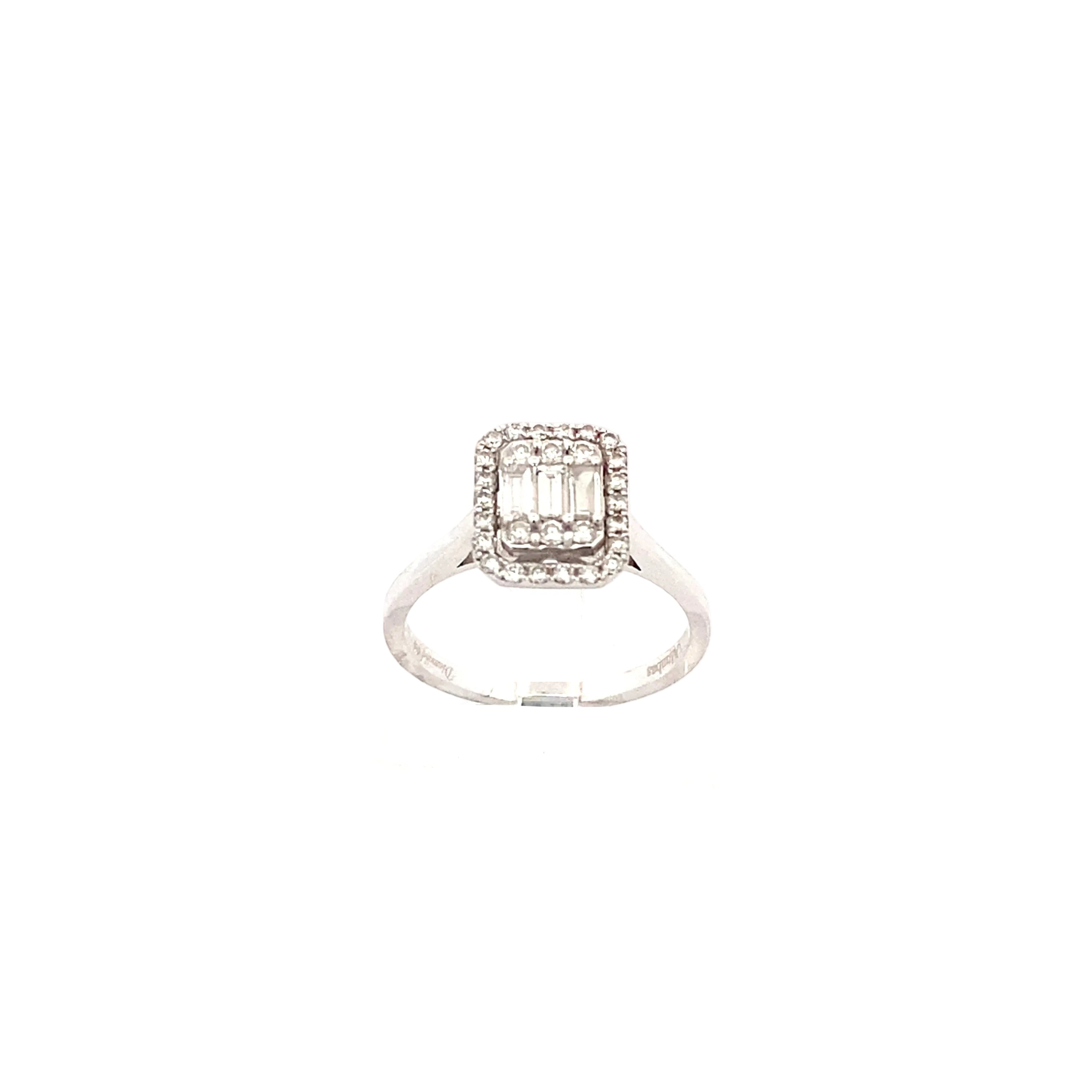 Damenring Weißgold 585 / 14 kt