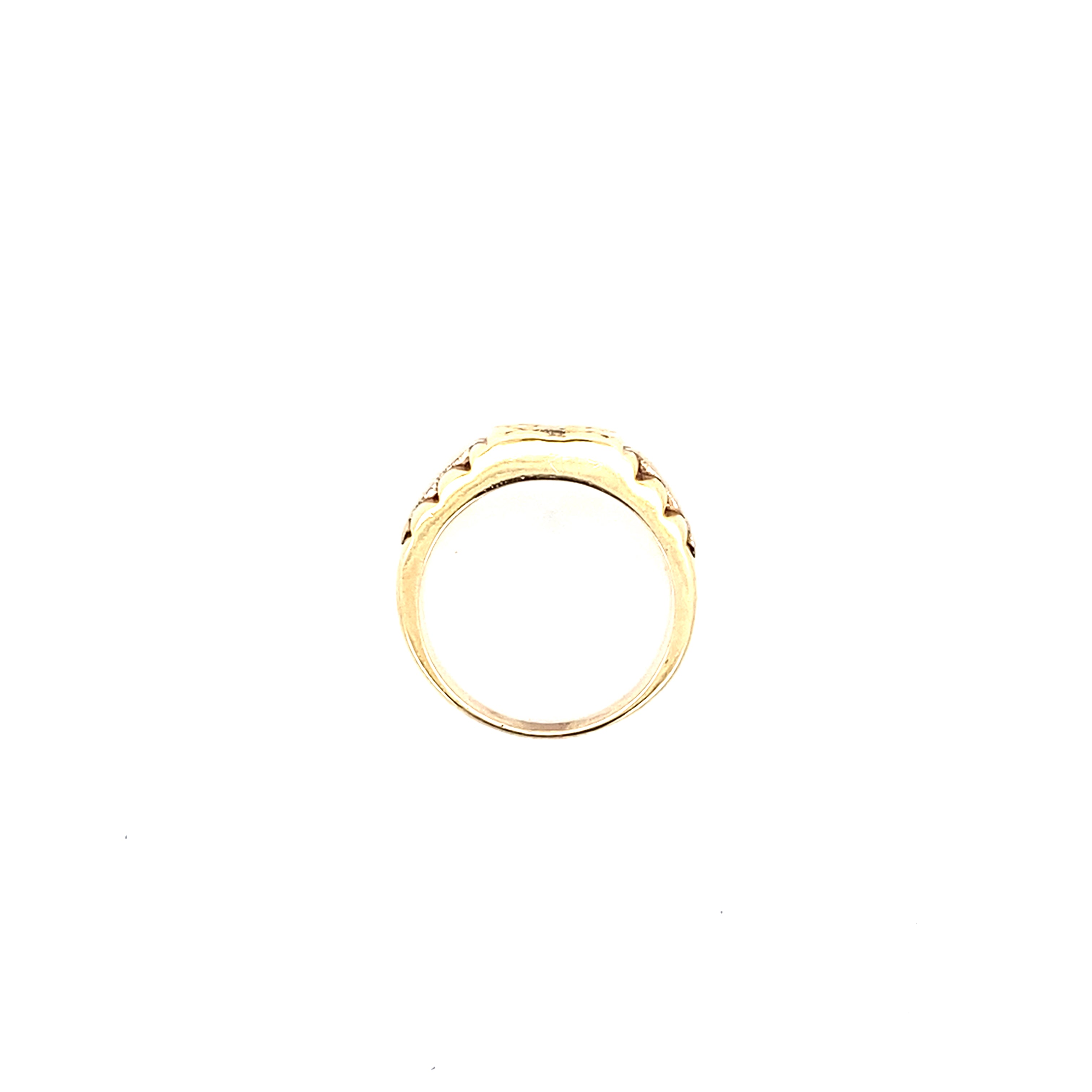 Herrenring Gelbgold und Weißgold 585 / 14 kt