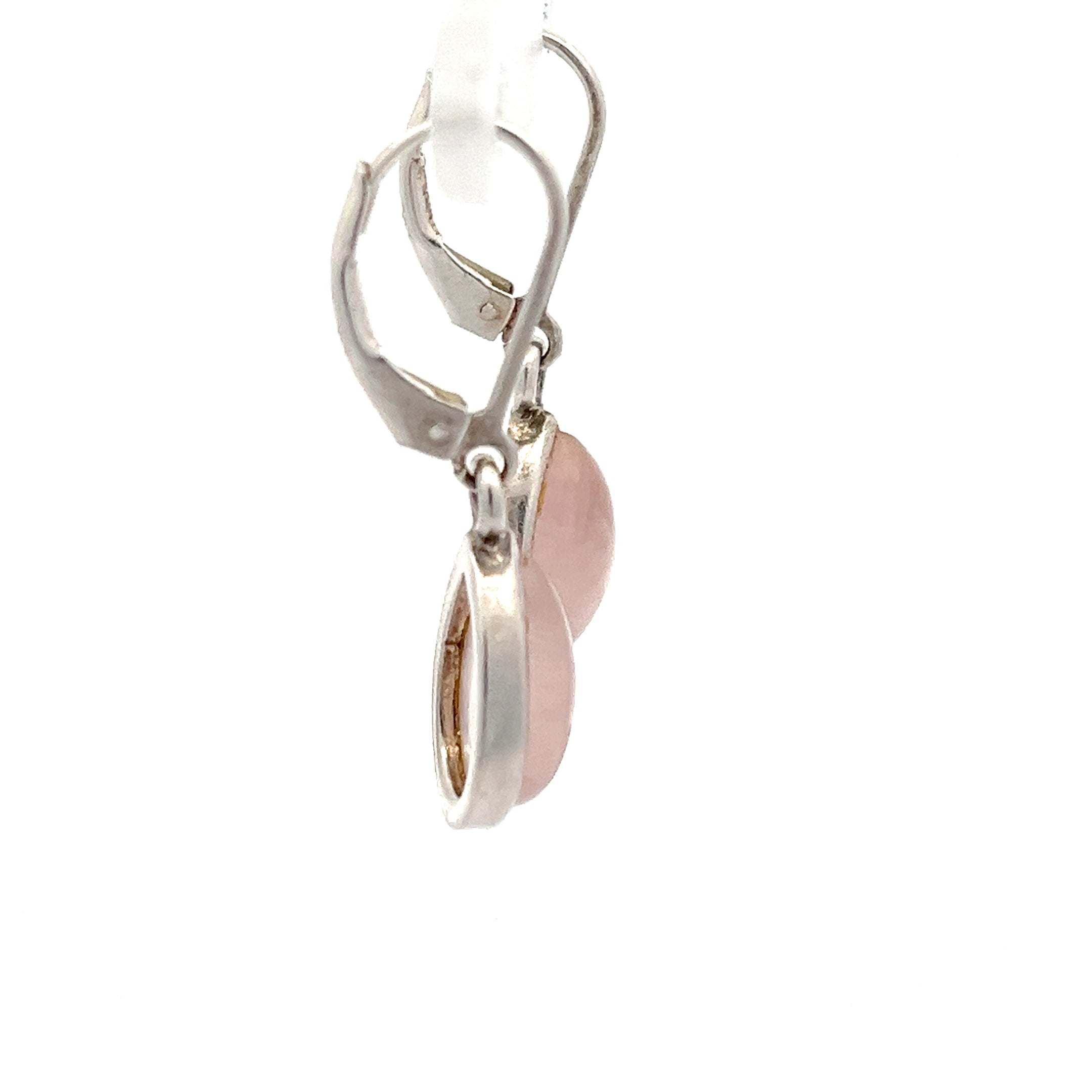 Rosenquarz Ohrringe Sterling Silber 925