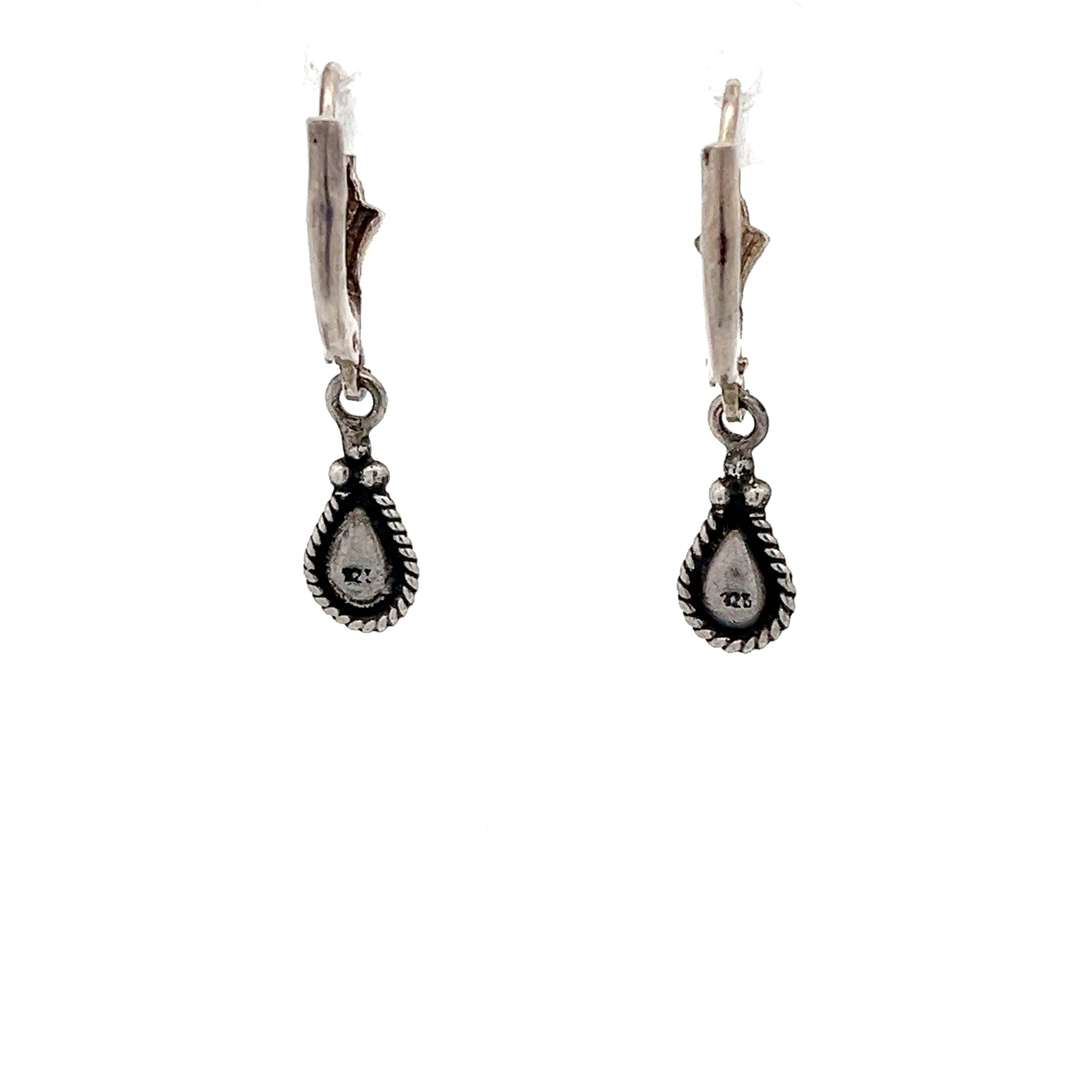 Navajo Ohrringe Sterling Silber mit türkisen Steinen