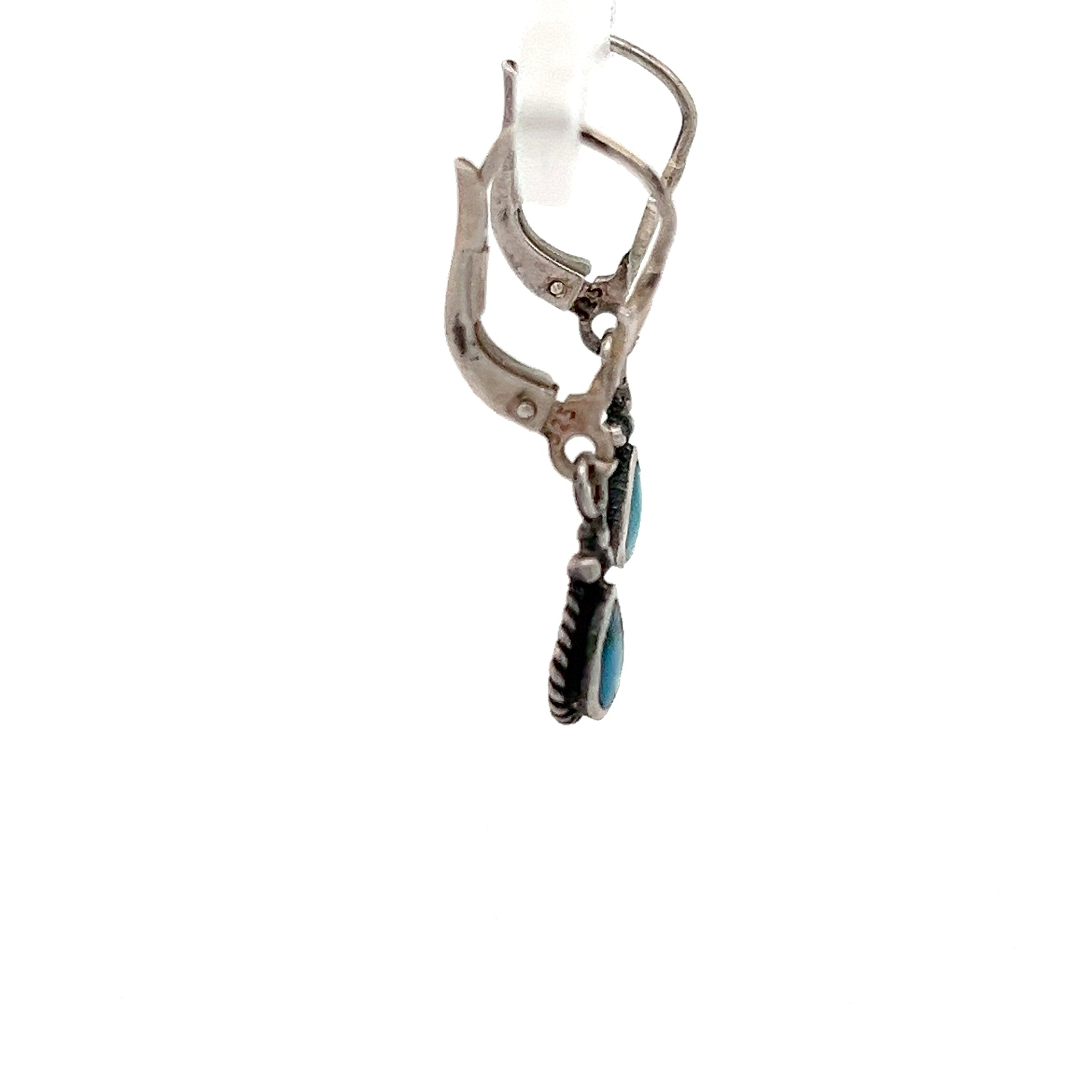 Navajo Ohrringe Sterling Silber mit türkisen Steinen