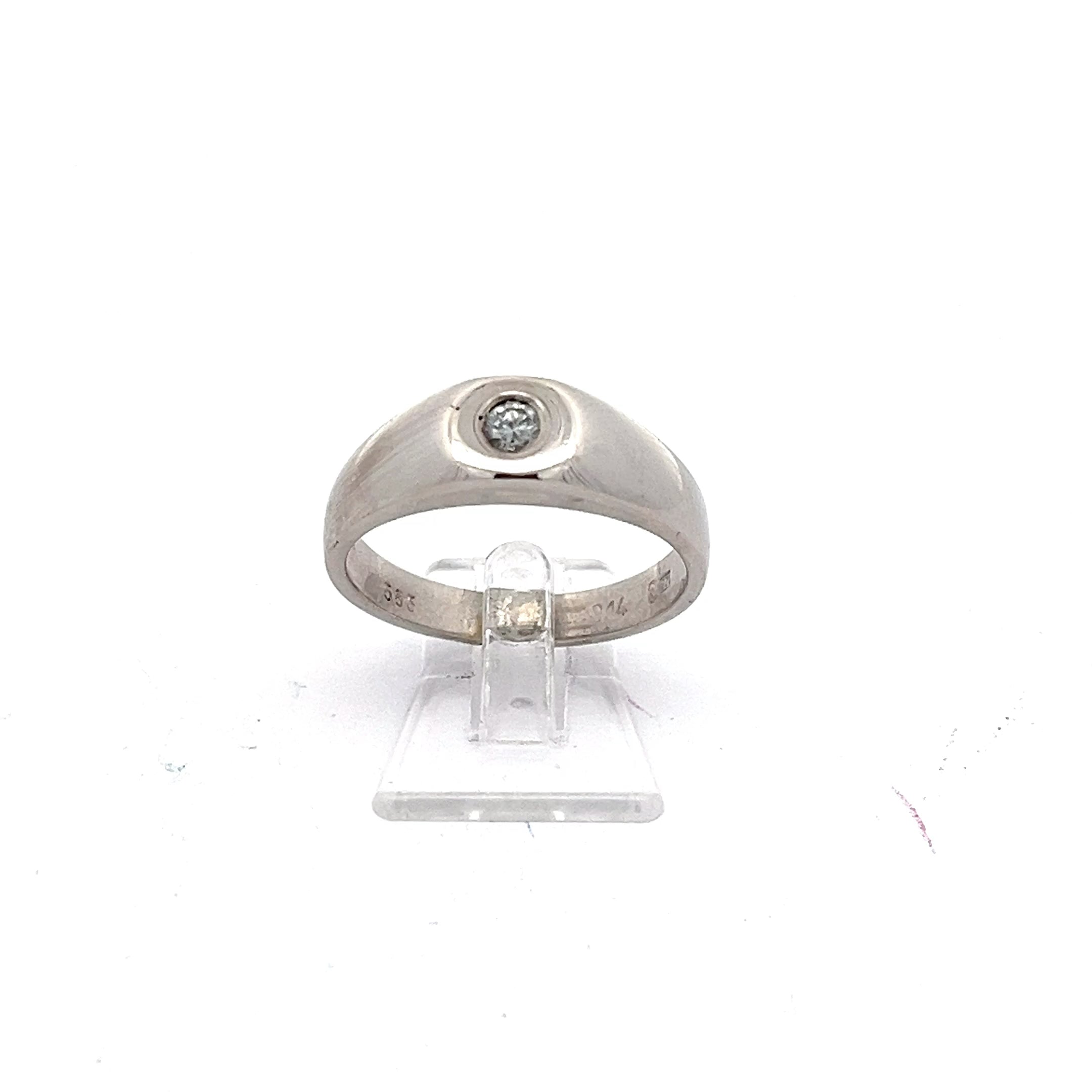 0,14ct Brillanten Weißgold Ring 585 14 Karat *62
