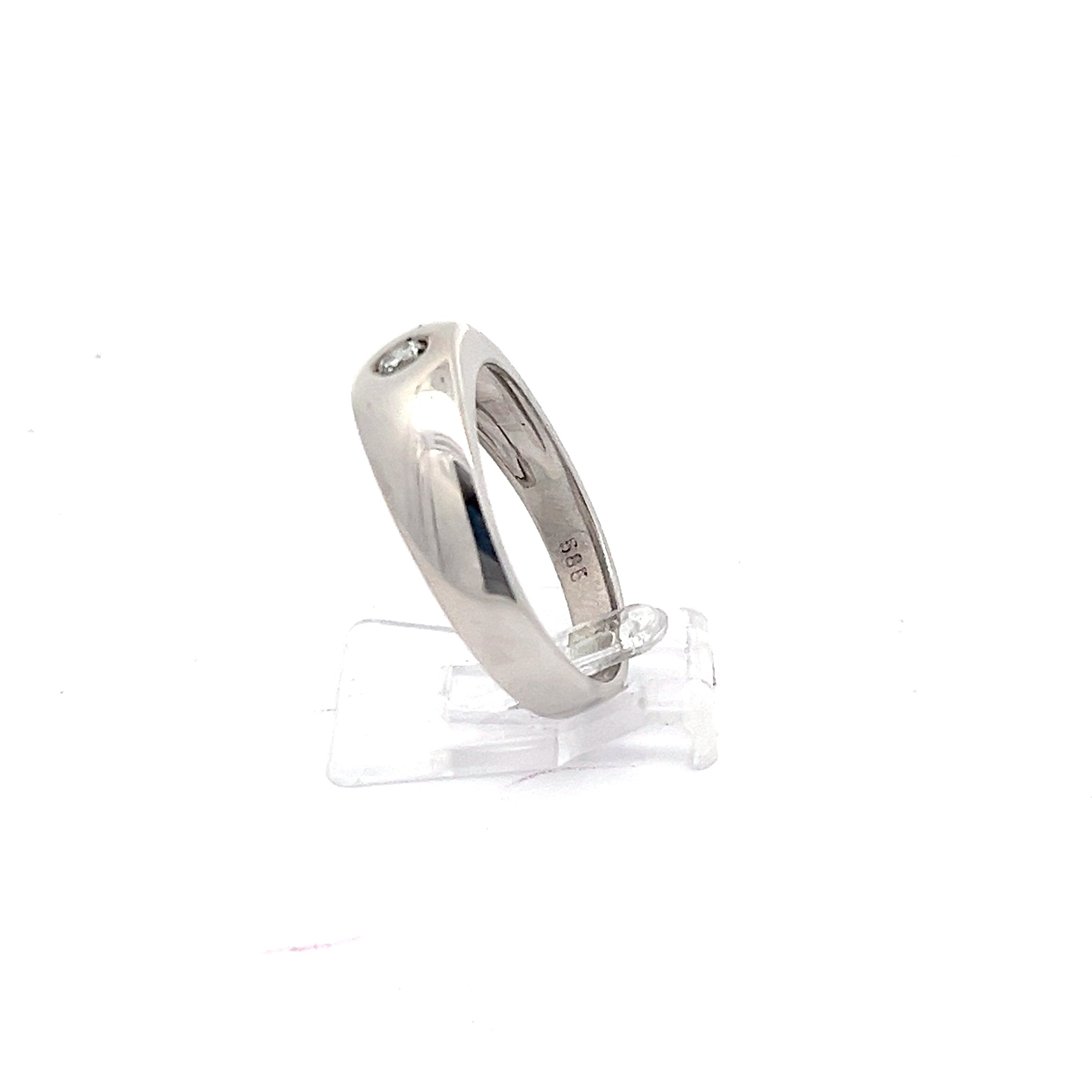 0,14ct Brillanten Weißgold Ring 585 14 Karat *62
