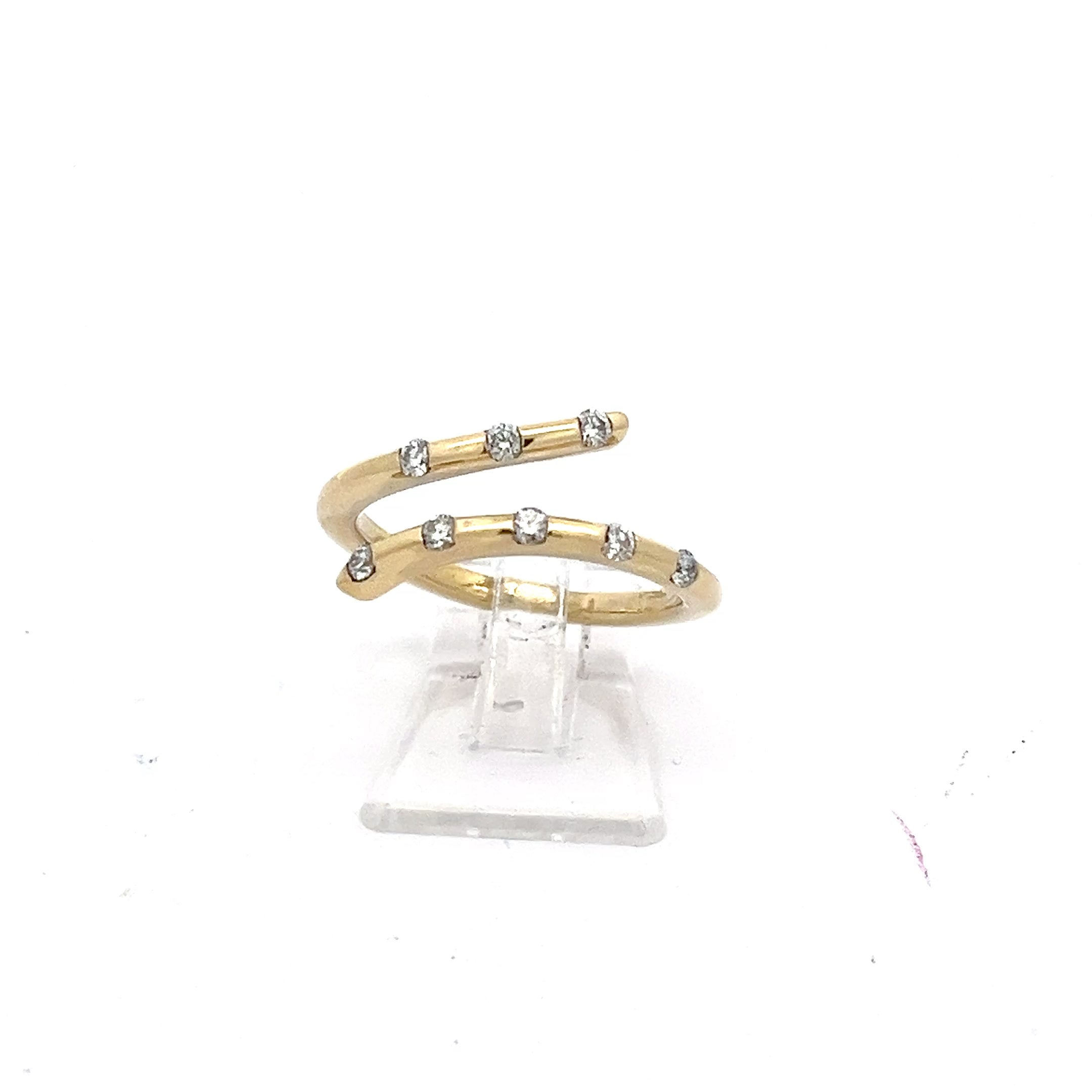 Quinn Ring mit Brillanten ca. 0,24ct Gold 750 18 Karat *56