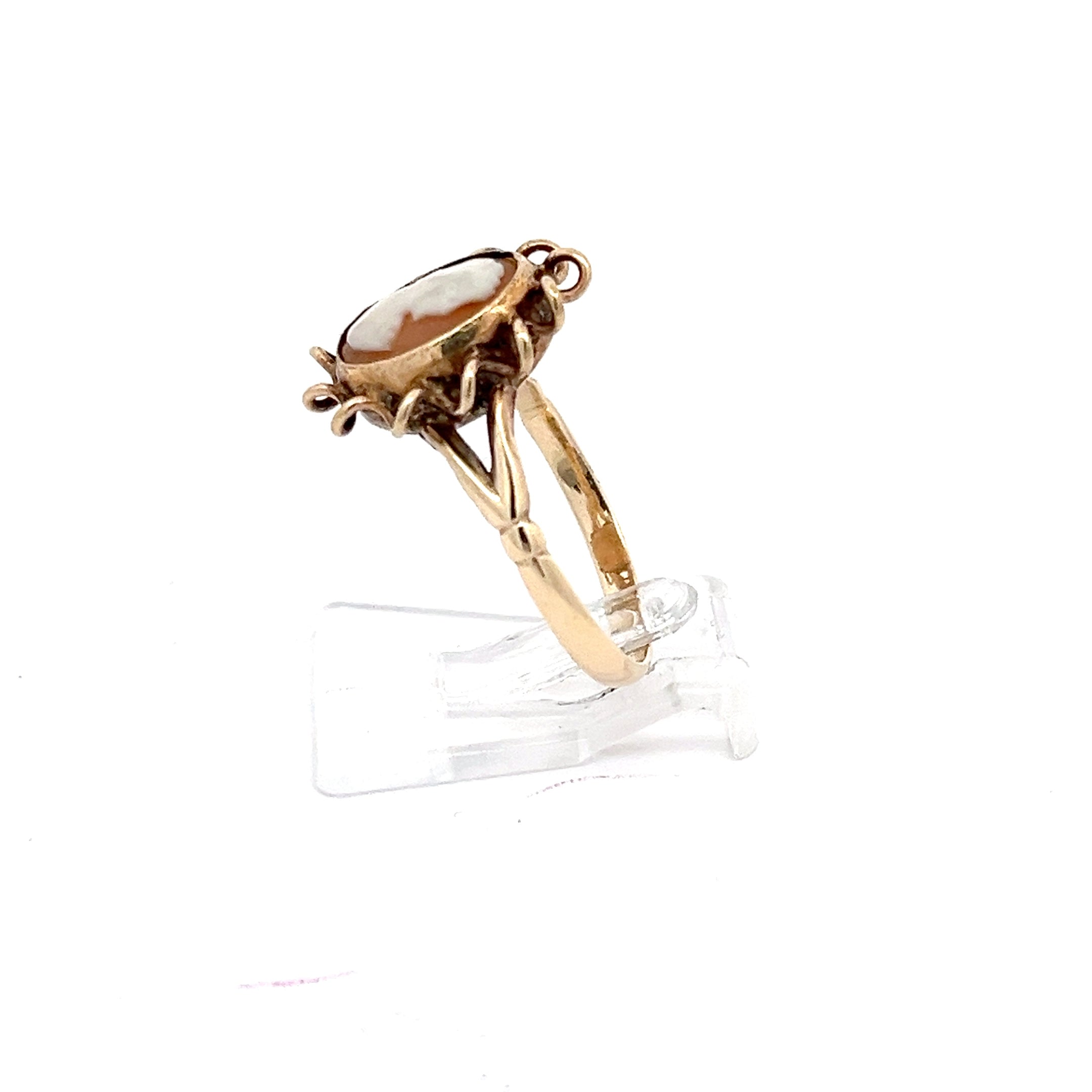 Kamee Vintage Damenring Gelb Gold 333 8 Karat *56