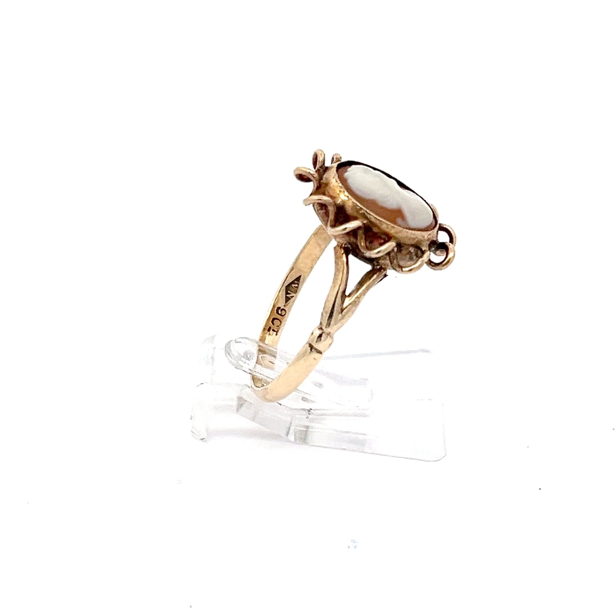 Kamee Vintage Damenring Gelb Gold 333 8 Karat *56