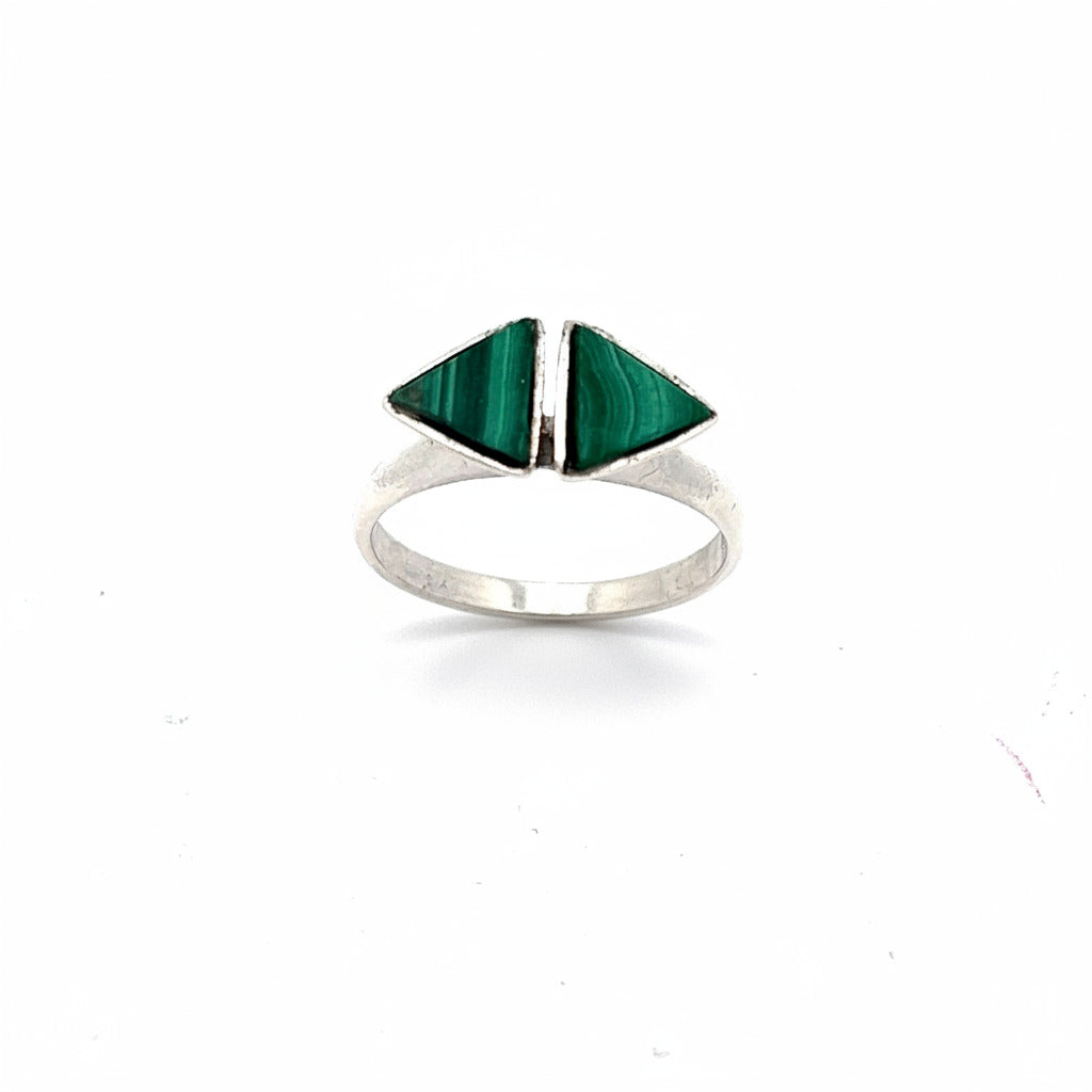 Malachit Sterling Silber 925 Ring *56