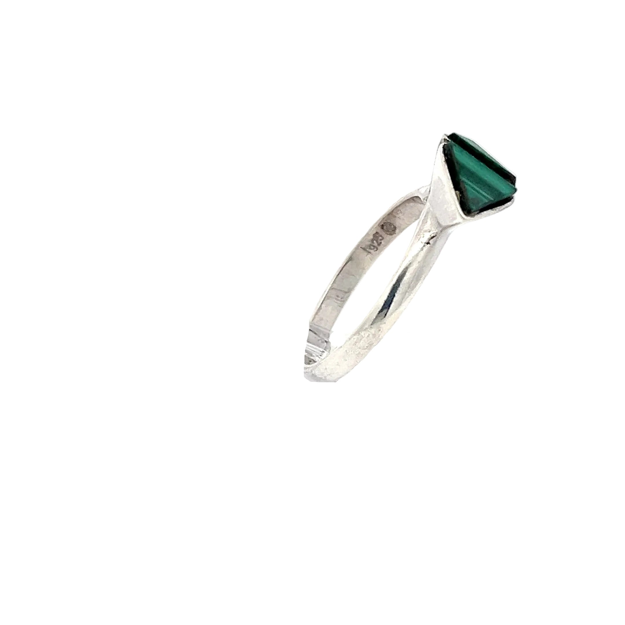 Malachit Sterling Silber 925 Ring *56