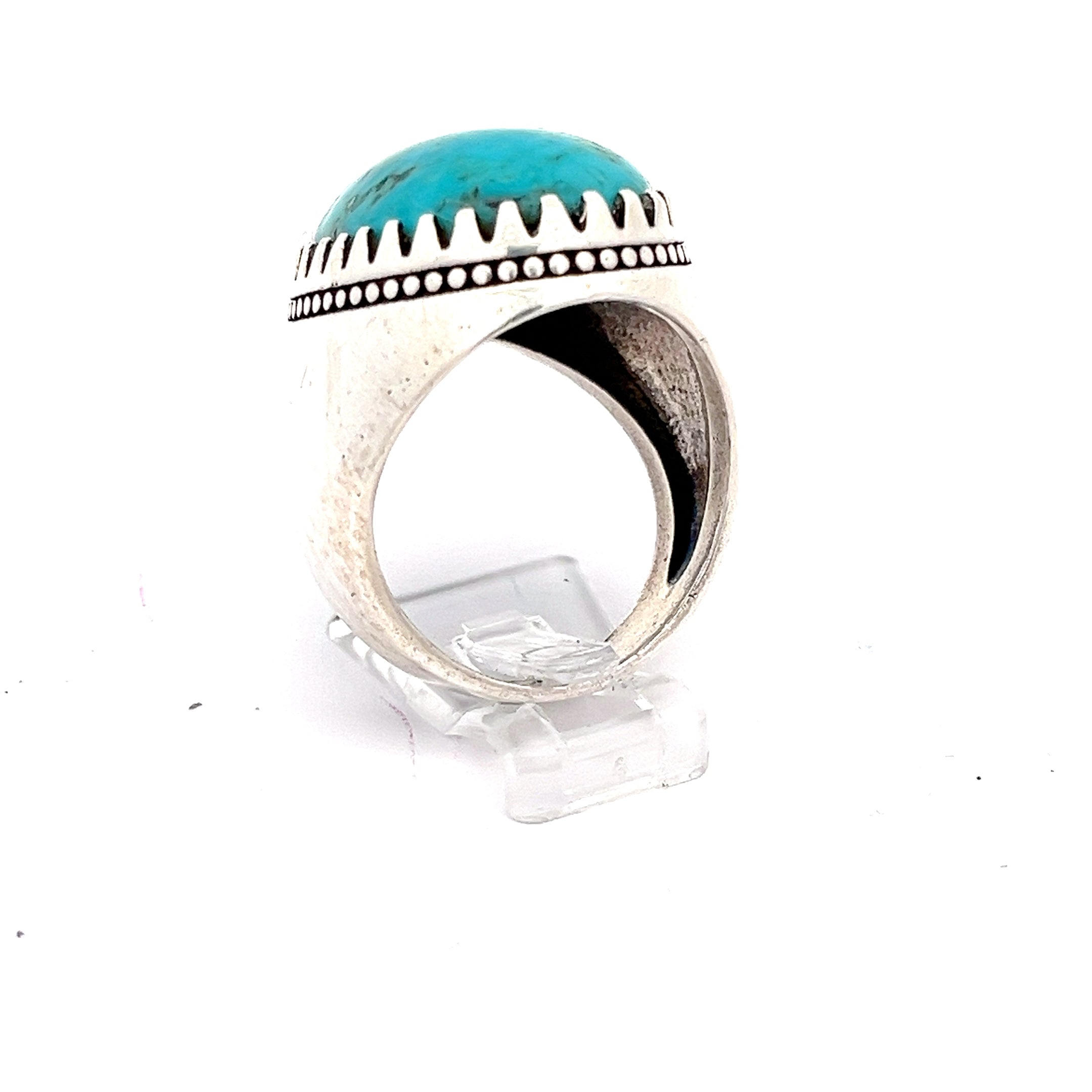 Navajo Sterling Silber Ring mit türkisem Stein *64