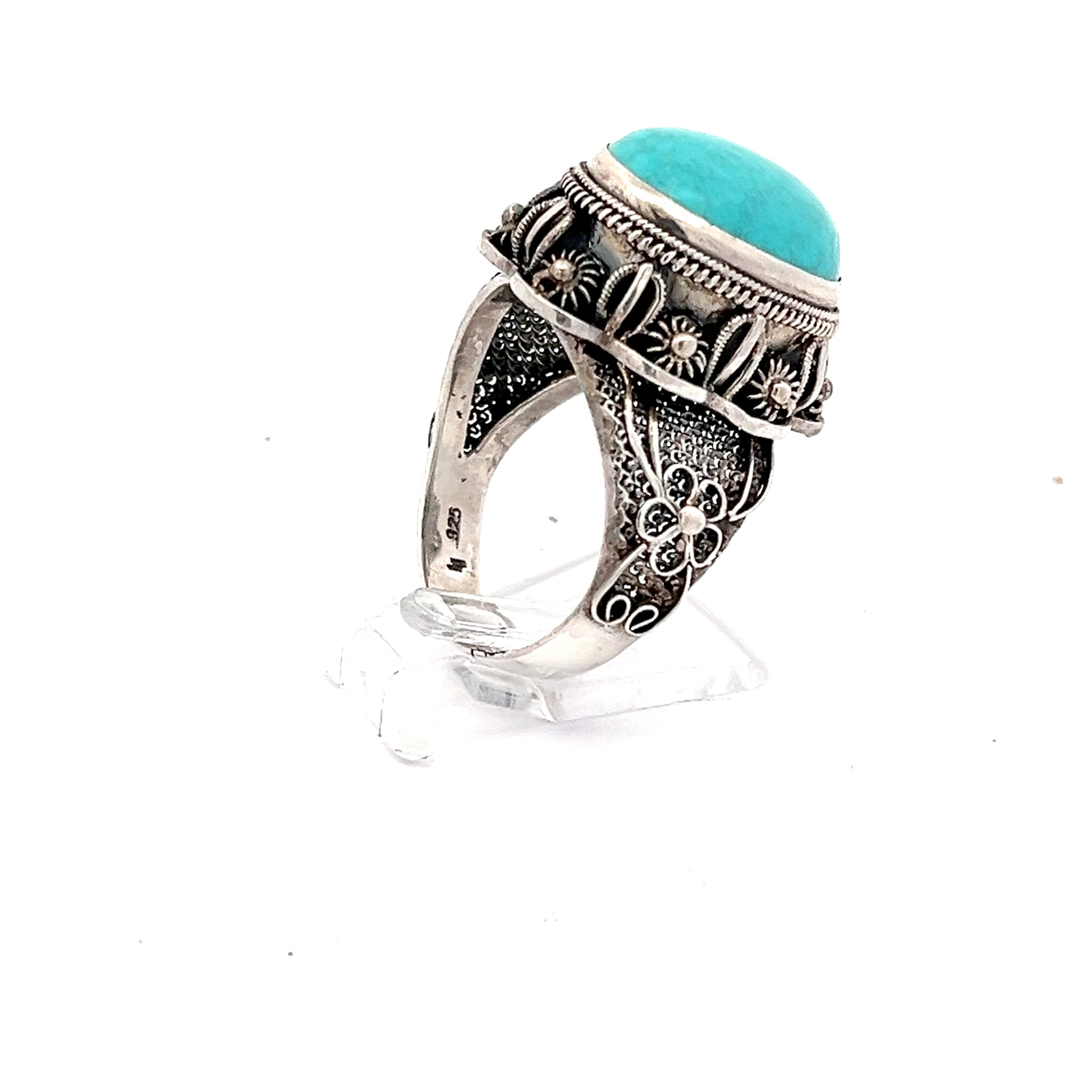Navajo Sterling Silber 925 mit Farbstein türkis *60
