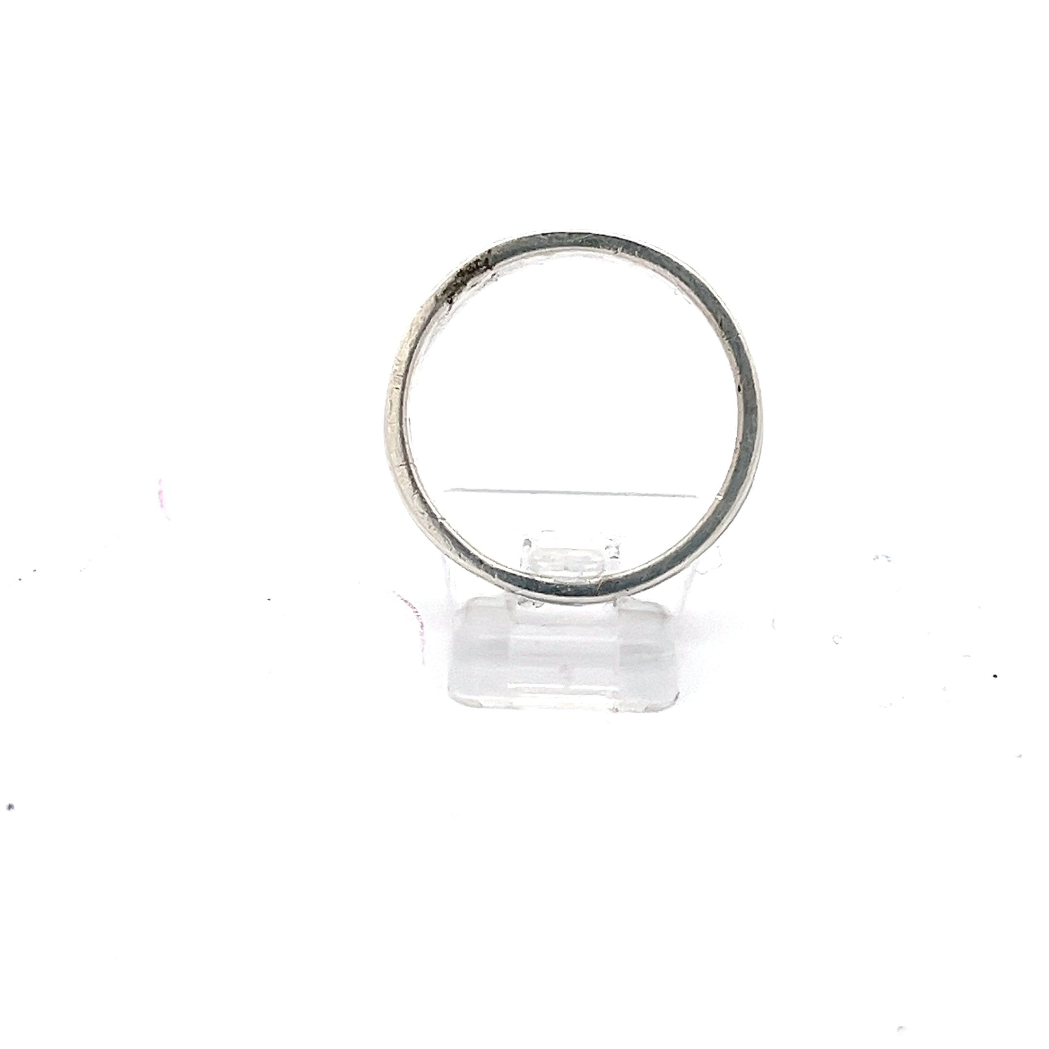 Sterling Silber Ring mit Farbelementen in Türkis und in Braun *55