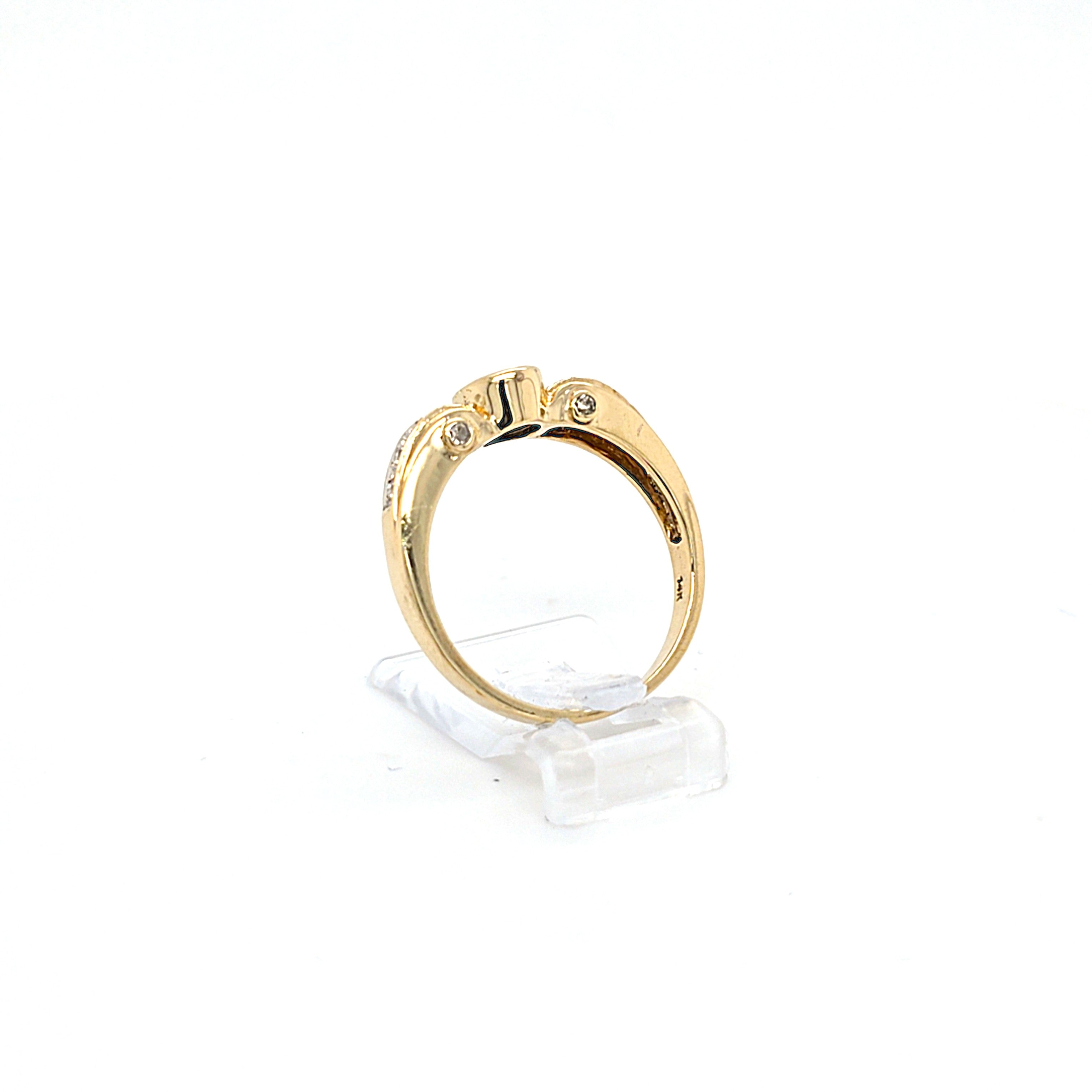 Ring Gold 585 14 kt Brillanten Blauer Schmucksetin Geschenk Damen