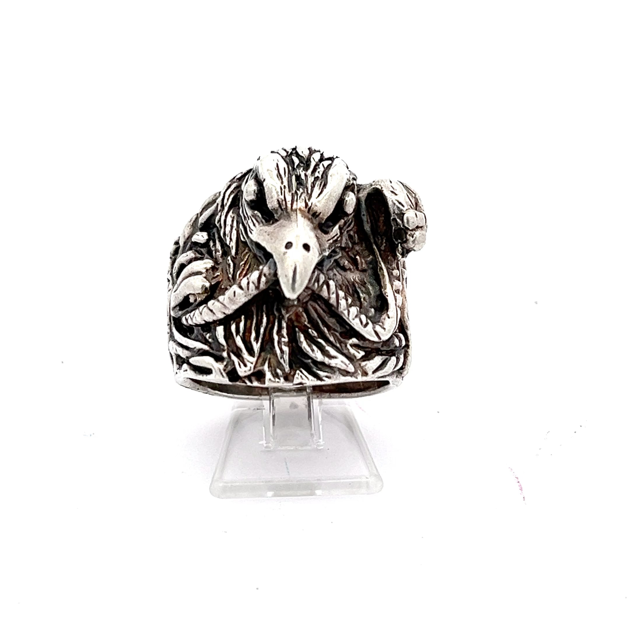 Schlangen Adler Herrenring Sterling Silber 925