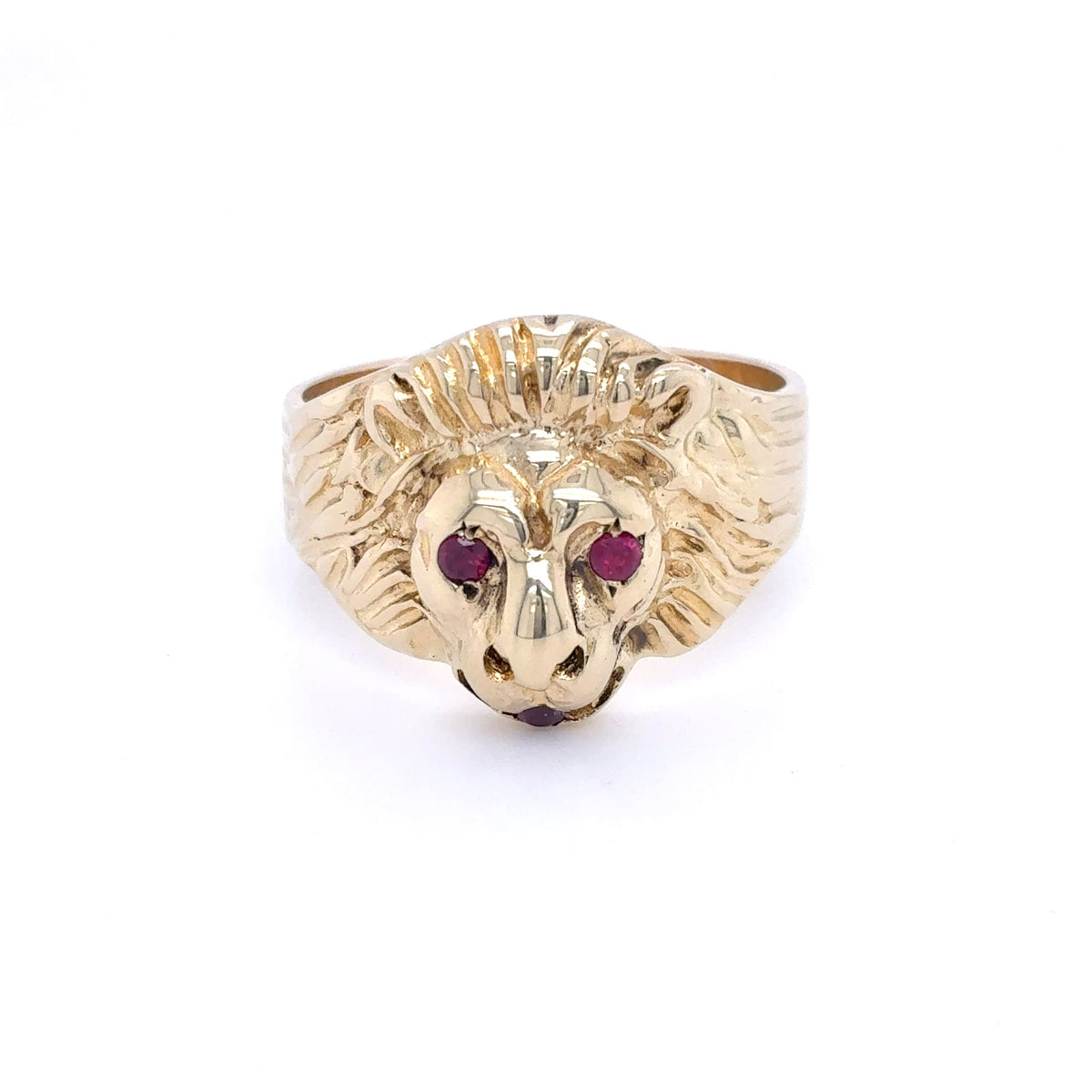 Goldring Löwenkopf 585 / 14 Karat Gelbgold Gr.63