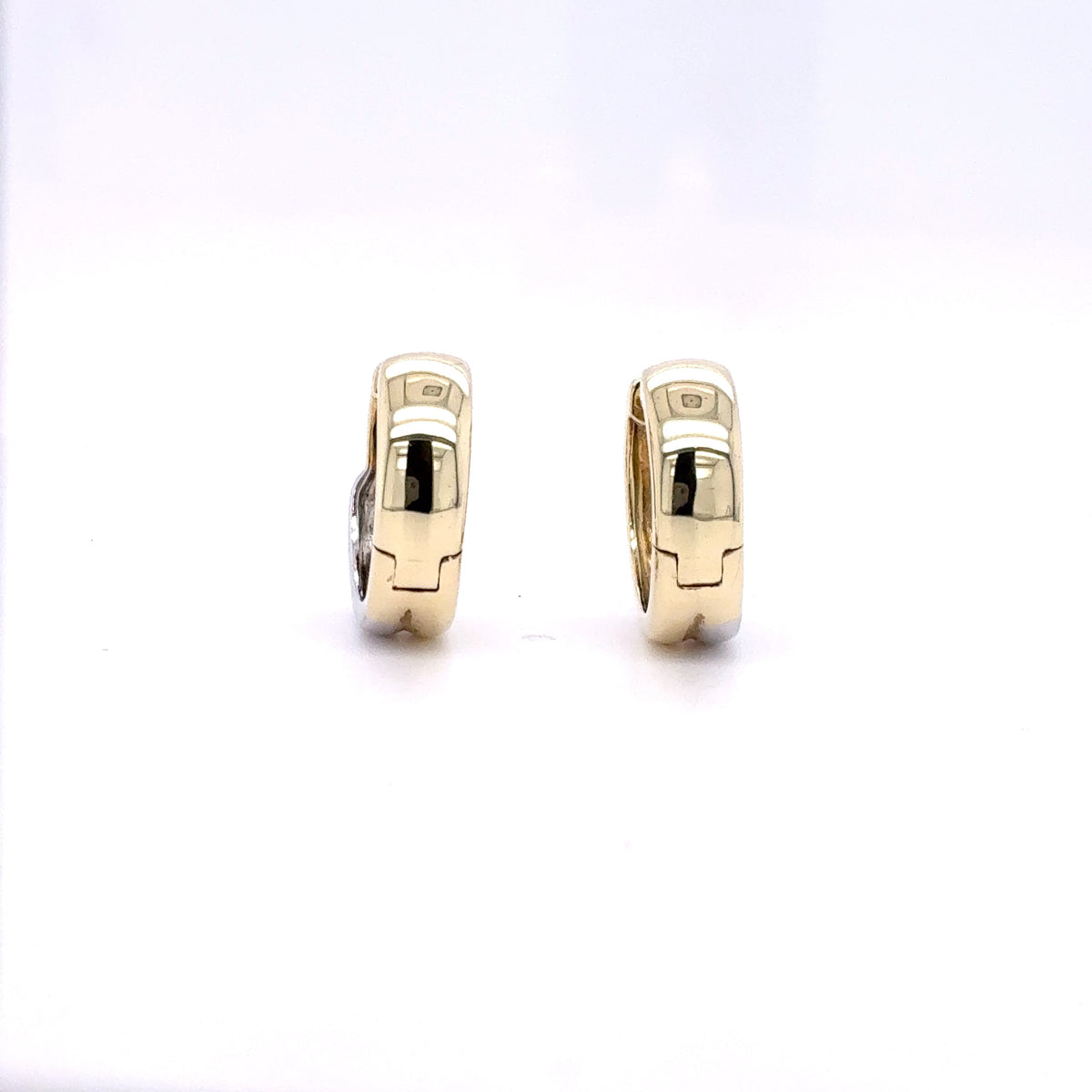 Creolen Gold Ohrringe 585 Gelbgold 14 Karat Brillant