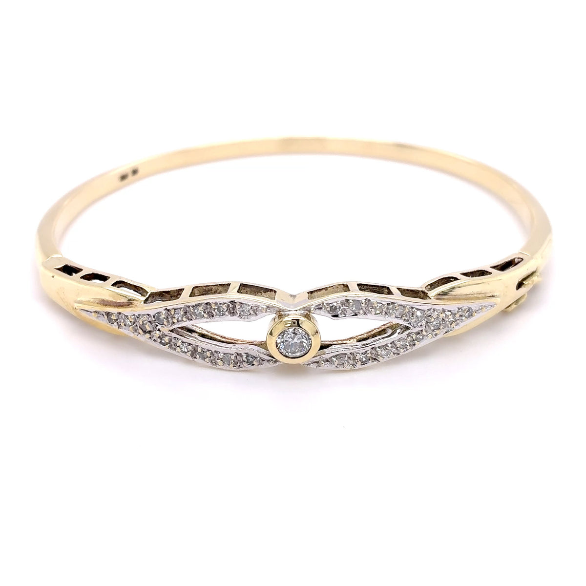 Brillant Armreif Armspange Gelbgold 585 / 14 Karat