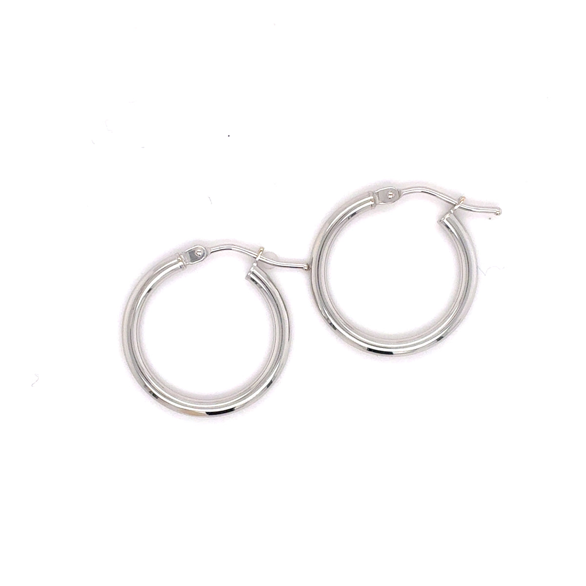 Creolen Gold Ohrringe 585 Weißgold 14 Karat