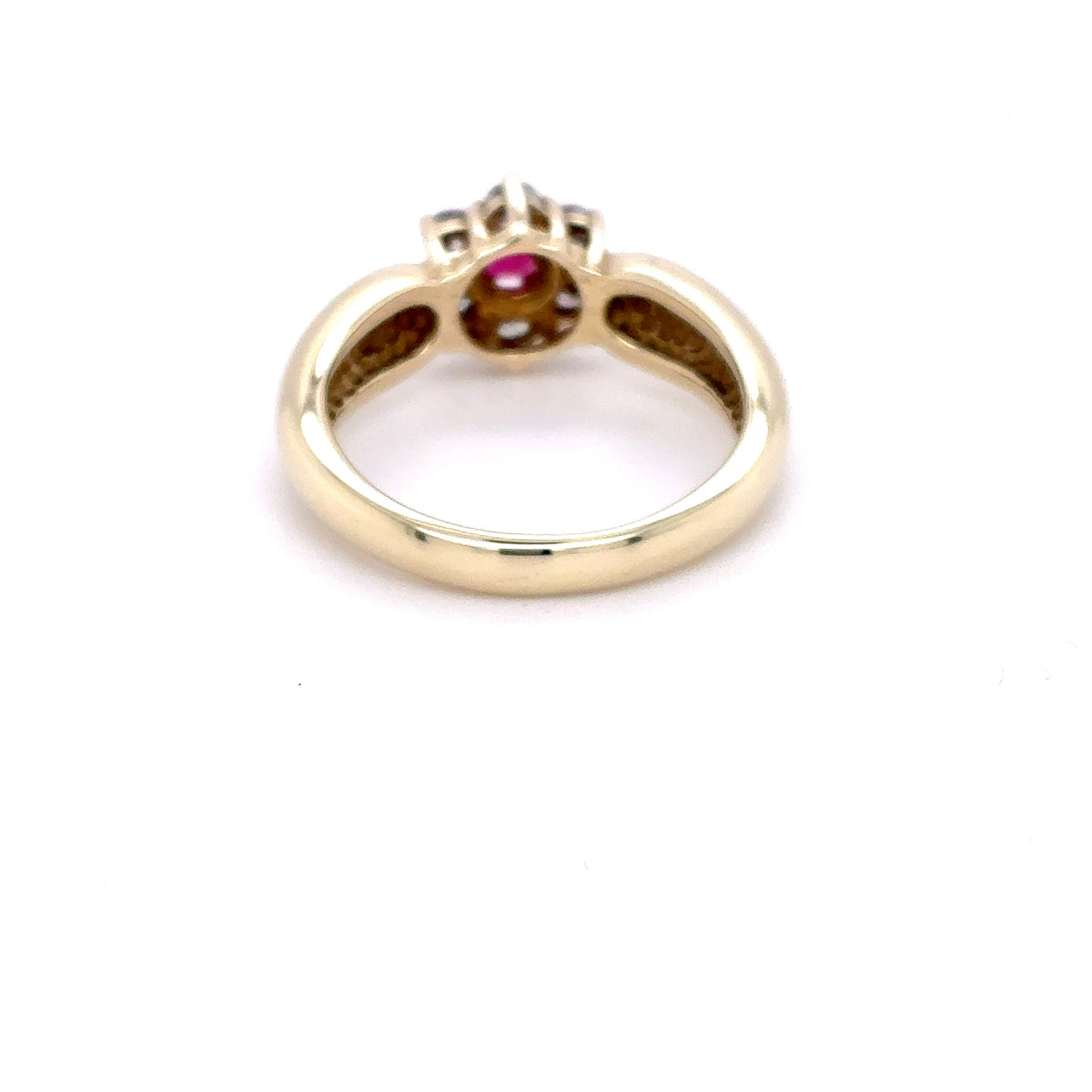 Damenring Gelbgold 585/14kt Brillant Rubin