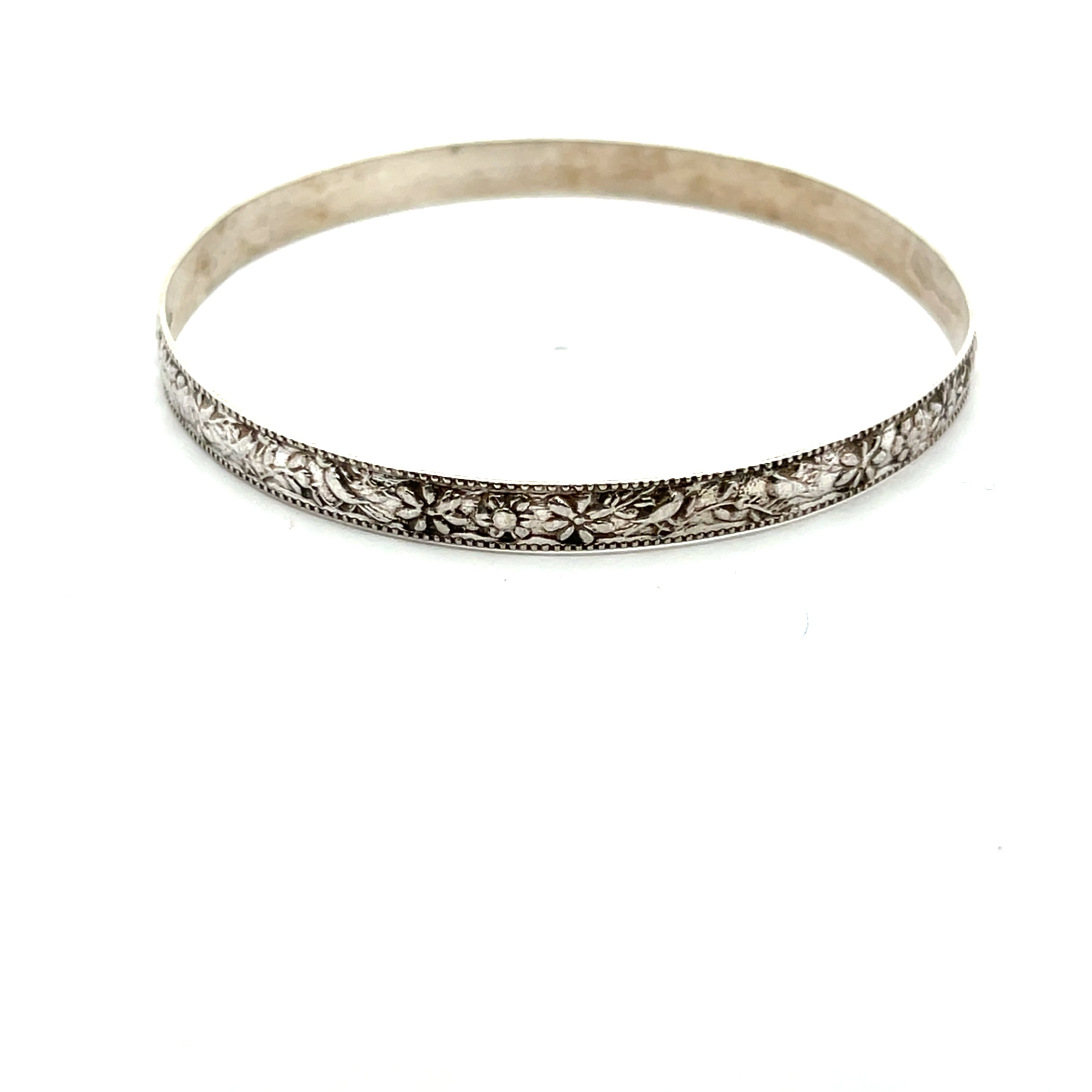 Blumen / Floraler Armreif Sterling Silber 925