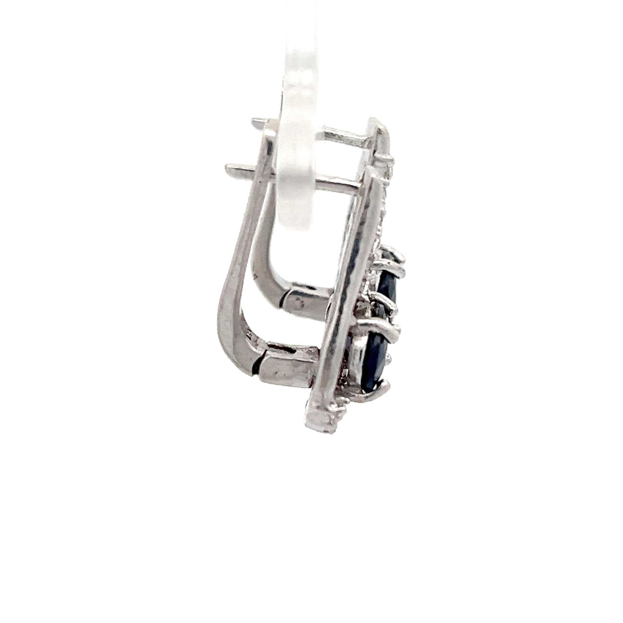 Ohrringe mit blauen Steinen und Zirkonia Sterling Silber 925