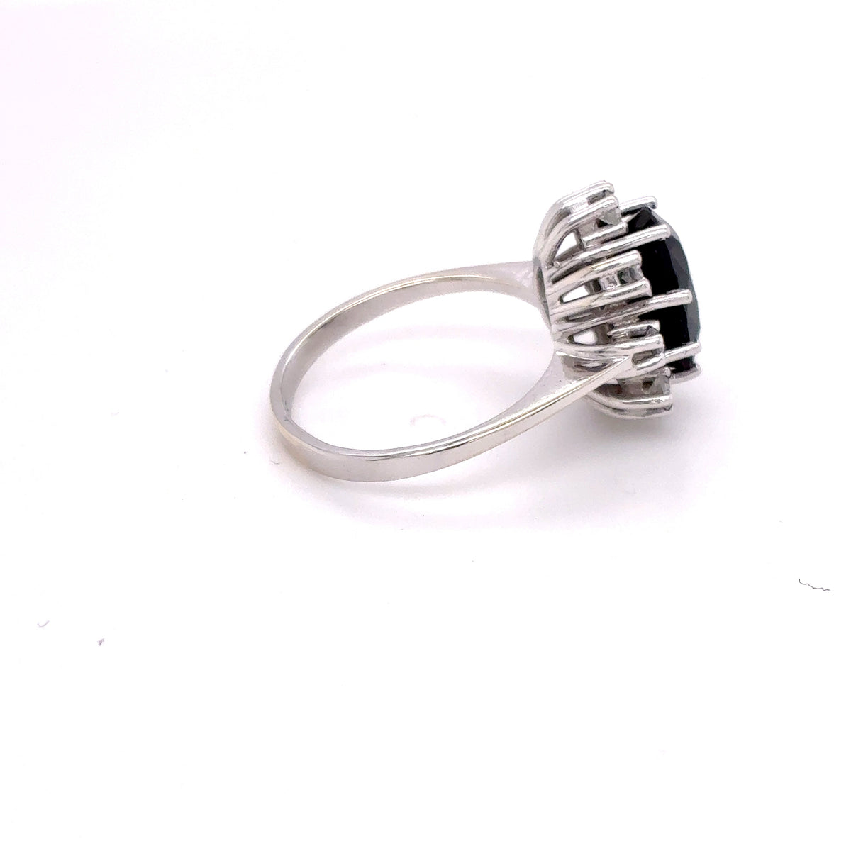 Turmalin Diamant Ring Weißgold 585 Gold 14kt Gr.50