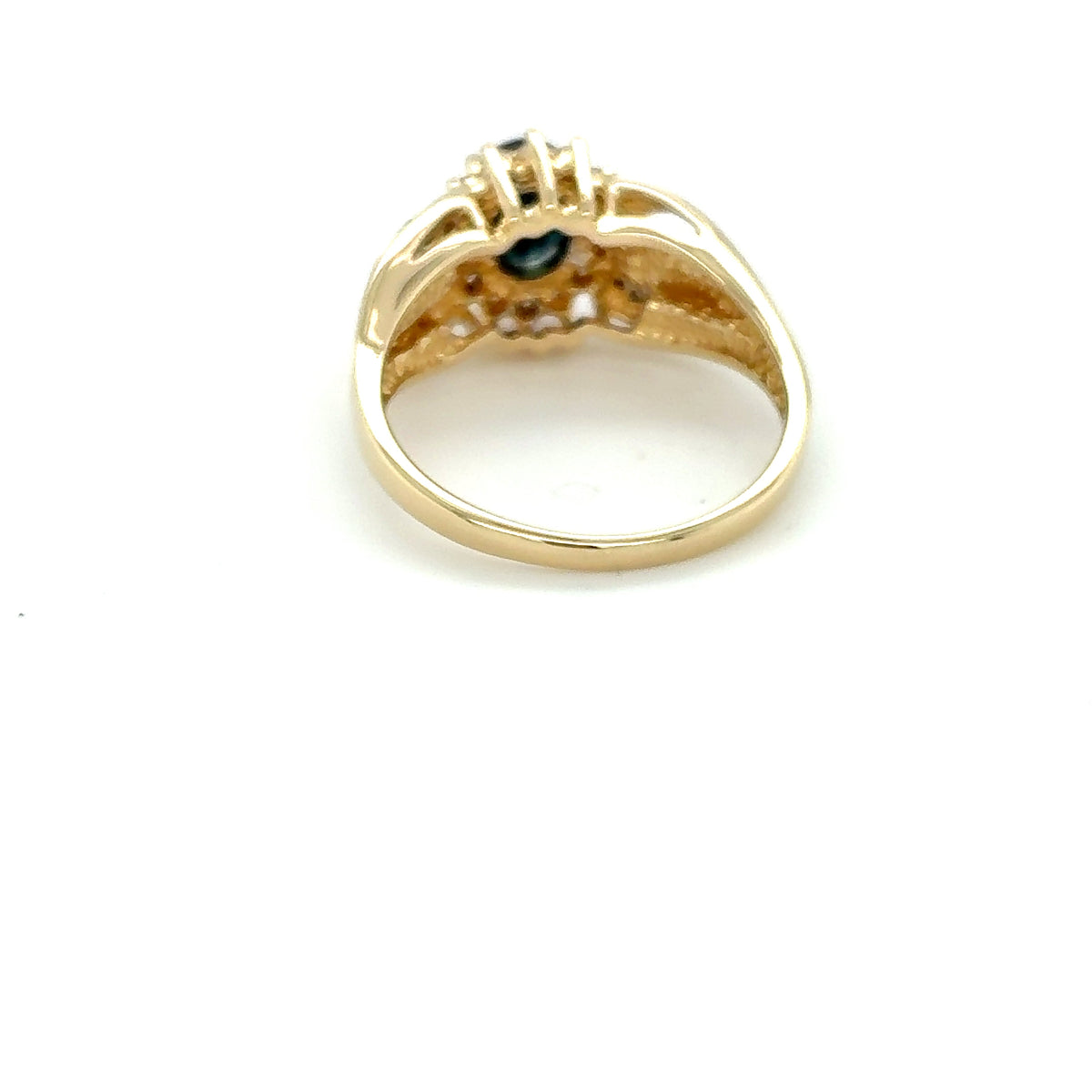 Saphir Brillant Ring Gelbgold 585 Gold 14kt Gr.56
