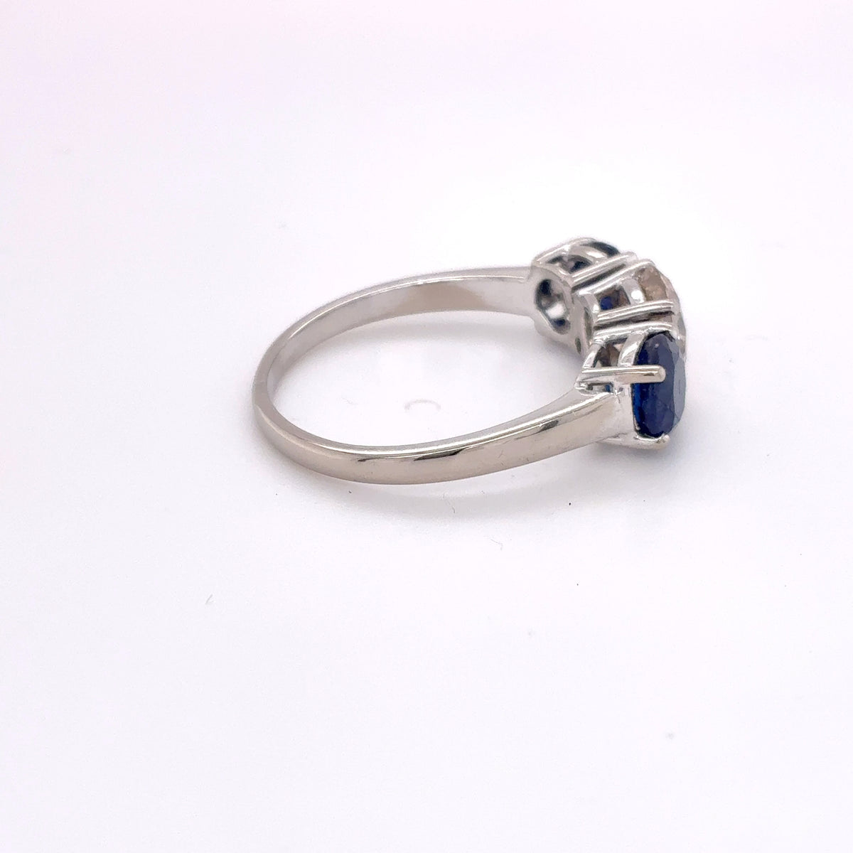 Damenring Weißgold 750/18kt Gold Brillant Saphir Gr.57