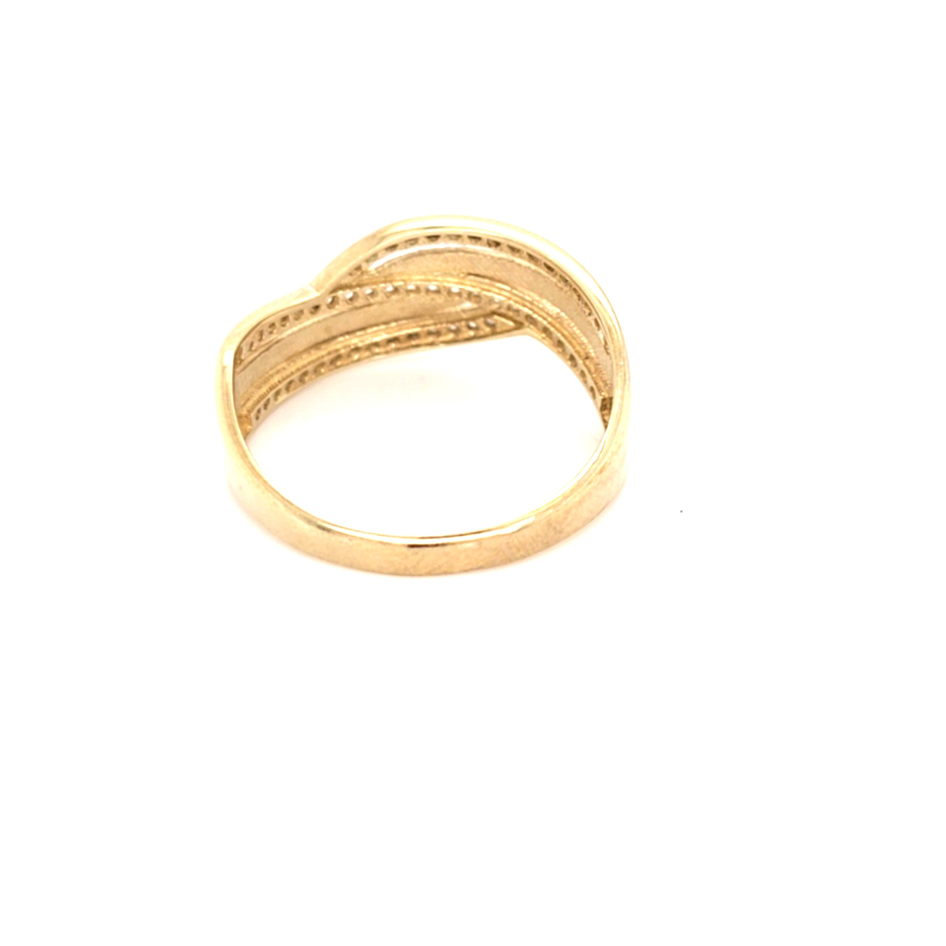 Damen Ring Gelbgold 333 8 kt Zirkonia *60* Schmuck 209315