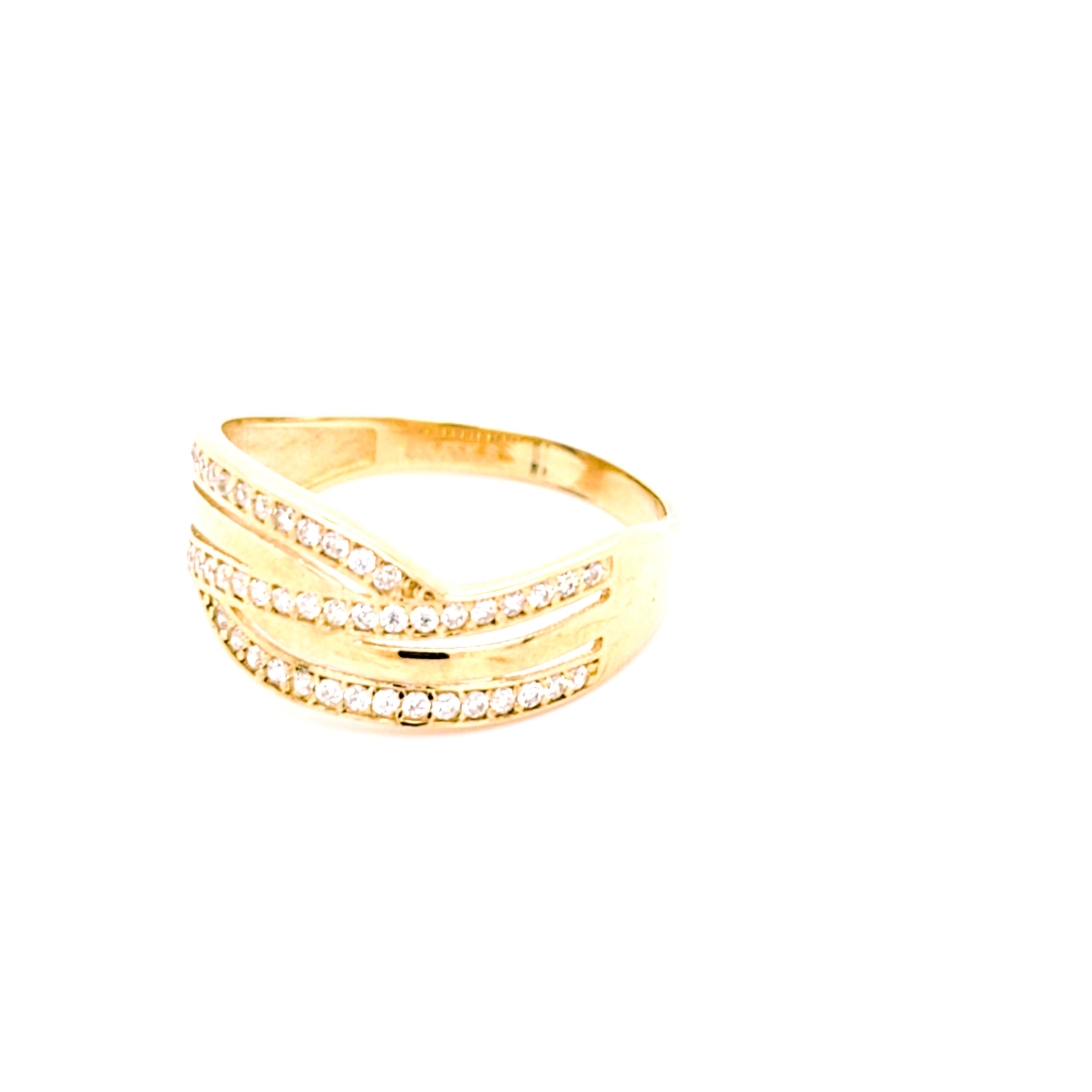 Damen Ring Gelbgold 333 8 kt Zirkonia *60* Schmuck 209315