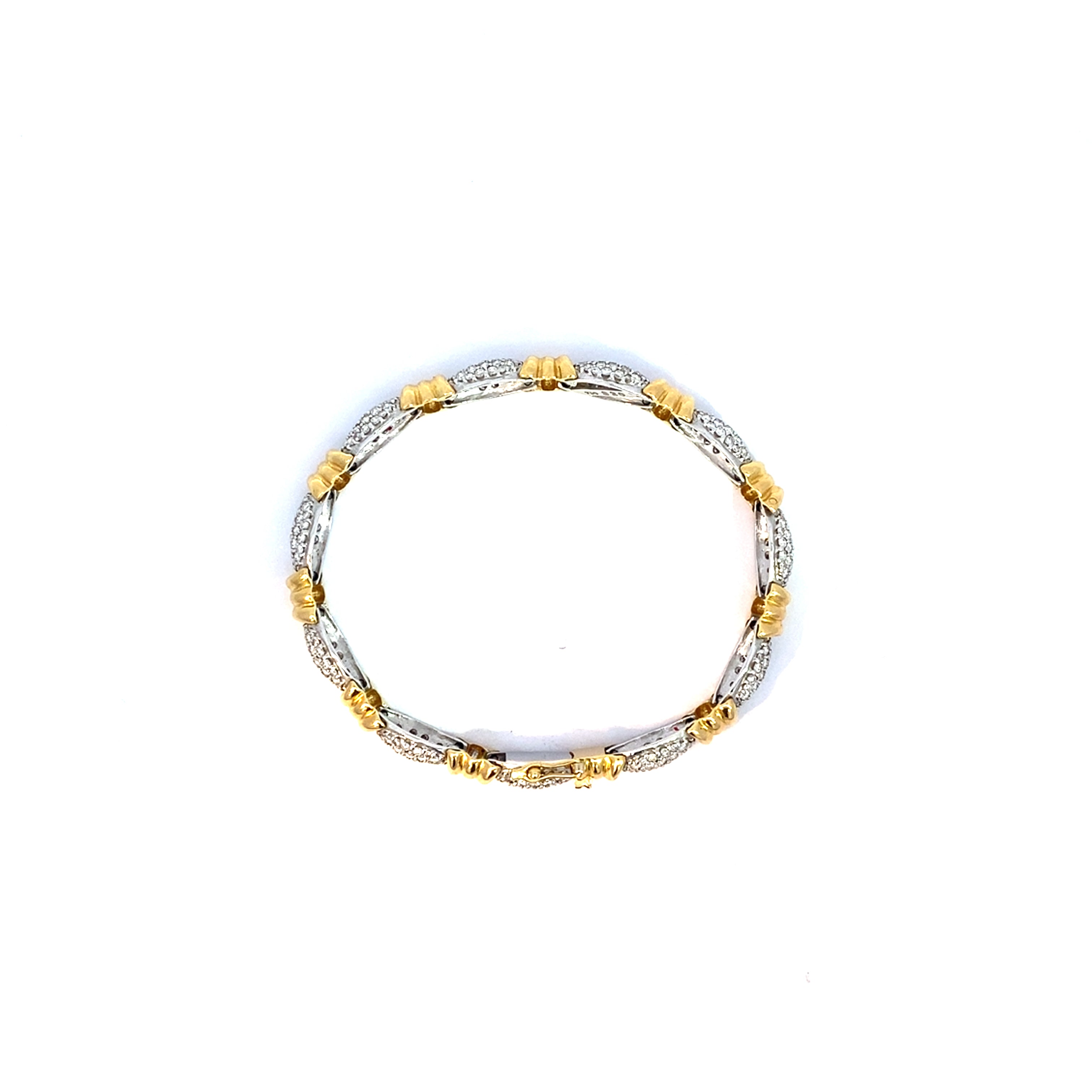 Brillantarmband Gelbgold und Weißgold 750 / 18 kt