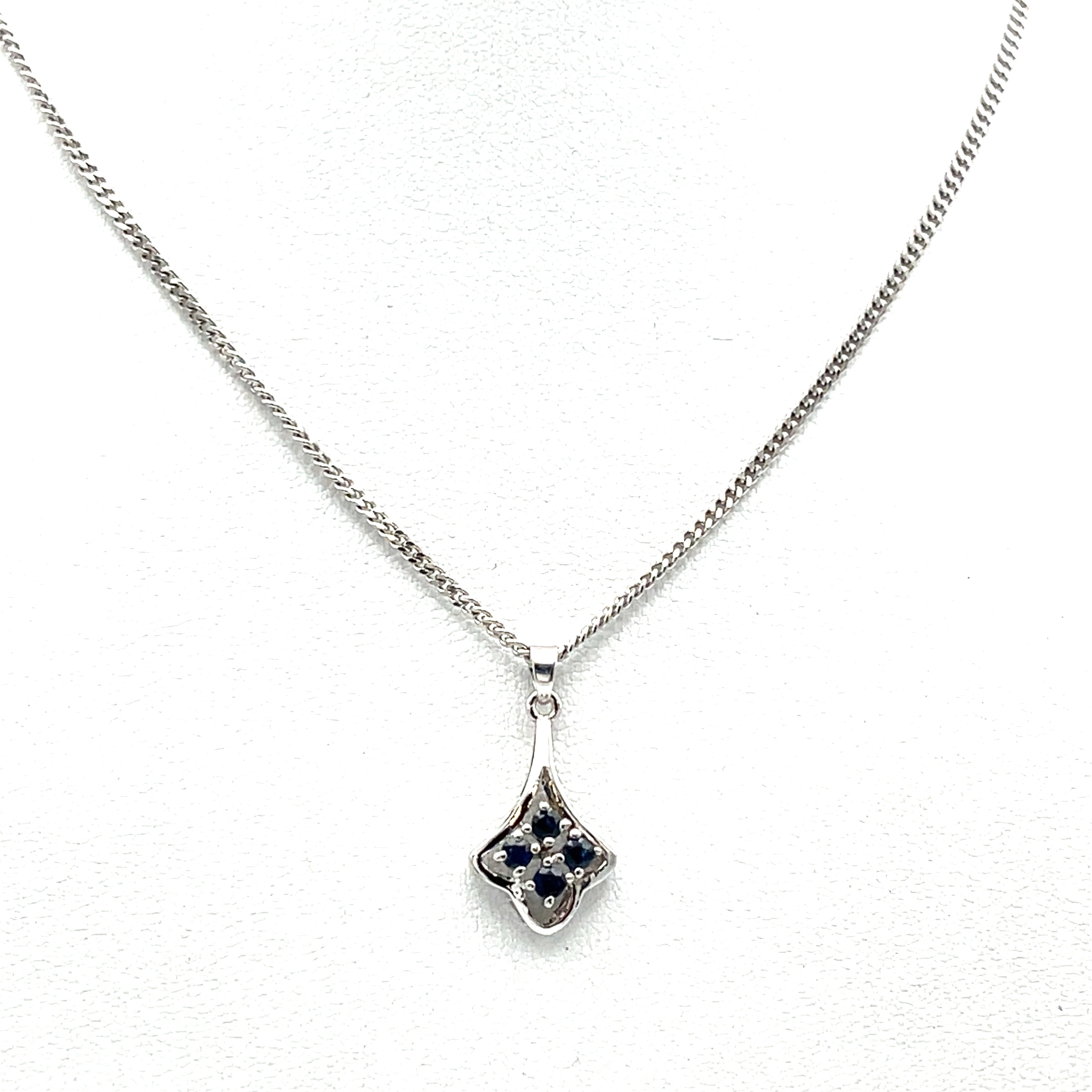 Kette mit blauen Steinen Sterling Silber 925