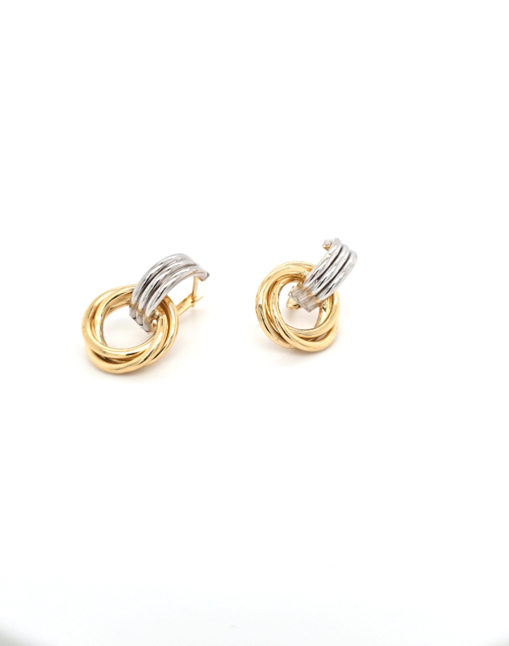 Damen Ohrringe Gelbgold Weißgold 585 14 kt Bicolor Schmuck 201324
