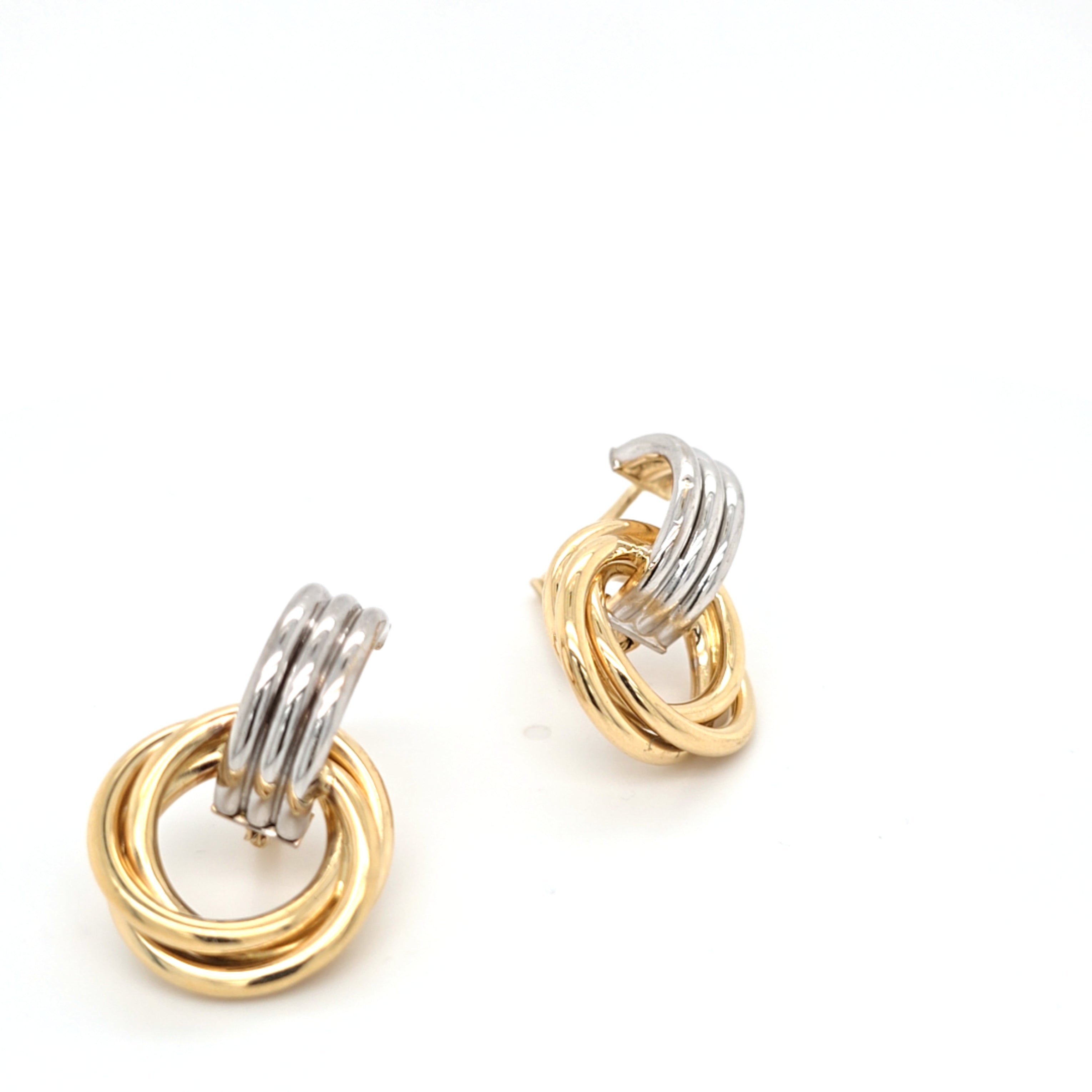 Damen Ohrringe Gelbgold Weißgold 585 14 kt Bicolor Schmuck 201324