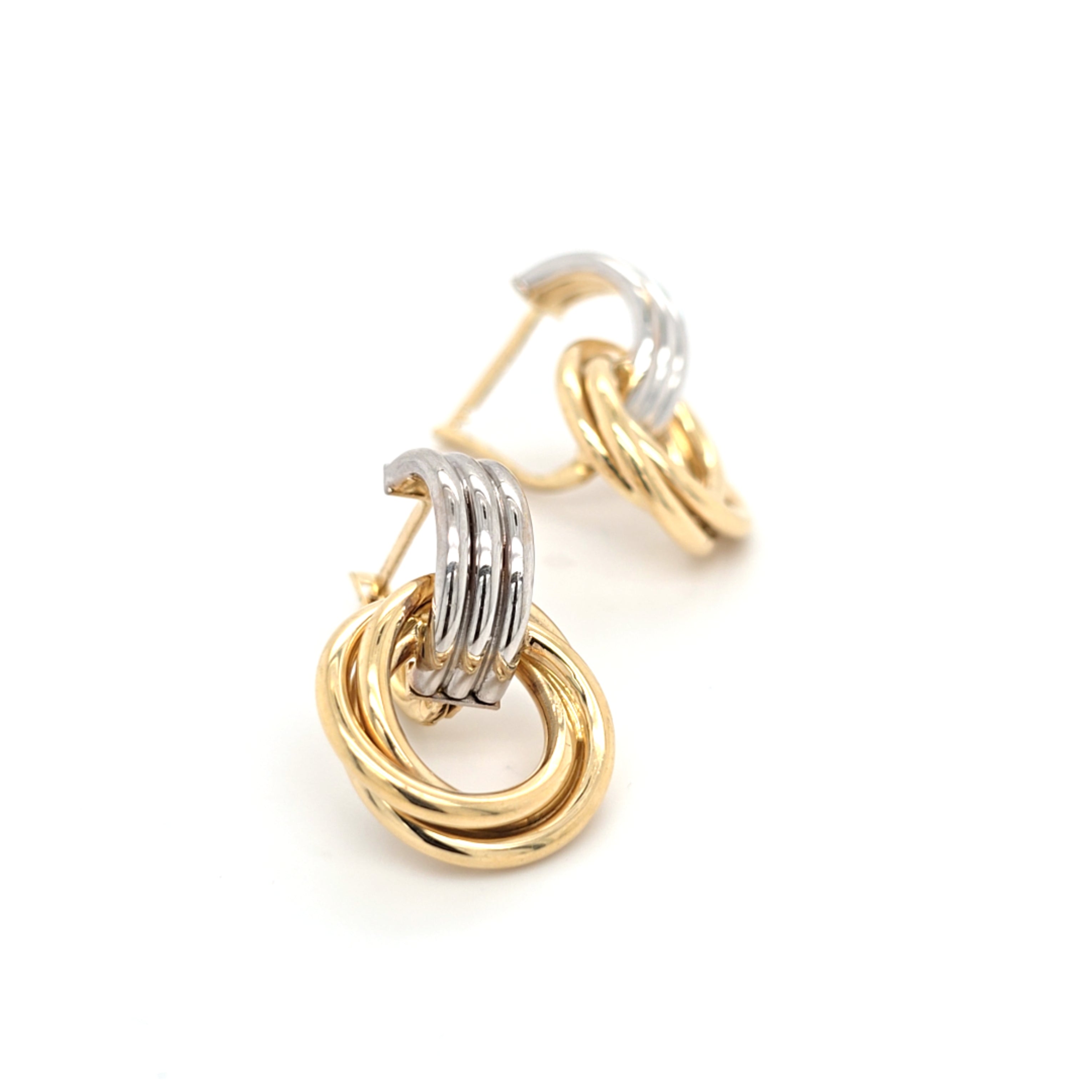 Damen Ohrringe Gelbgold Weißgold 585 14 kt Bicolor Schmuck 201324