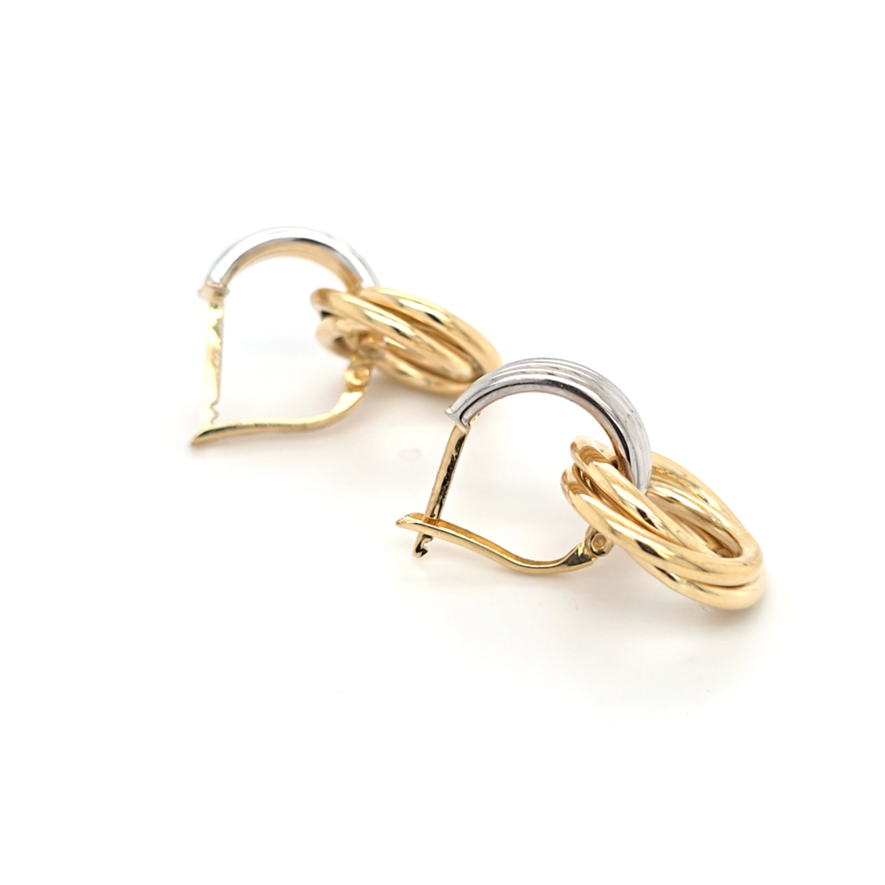 Damen Ohrringe Gelbgold Weißgold 585 14 kt Bicolor Schmuck 201324
