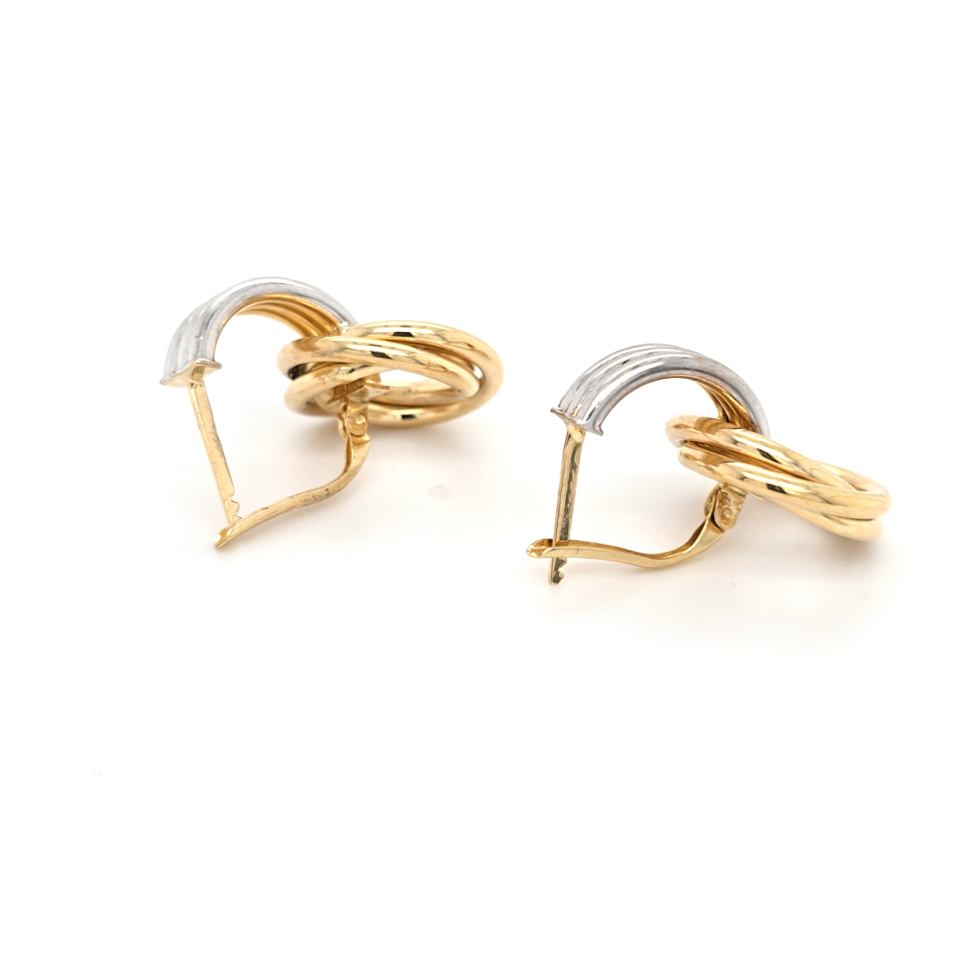 Damen Ohrringe Gelbgold Weißgold 585 14 kt Bicolor Schmuck 201324