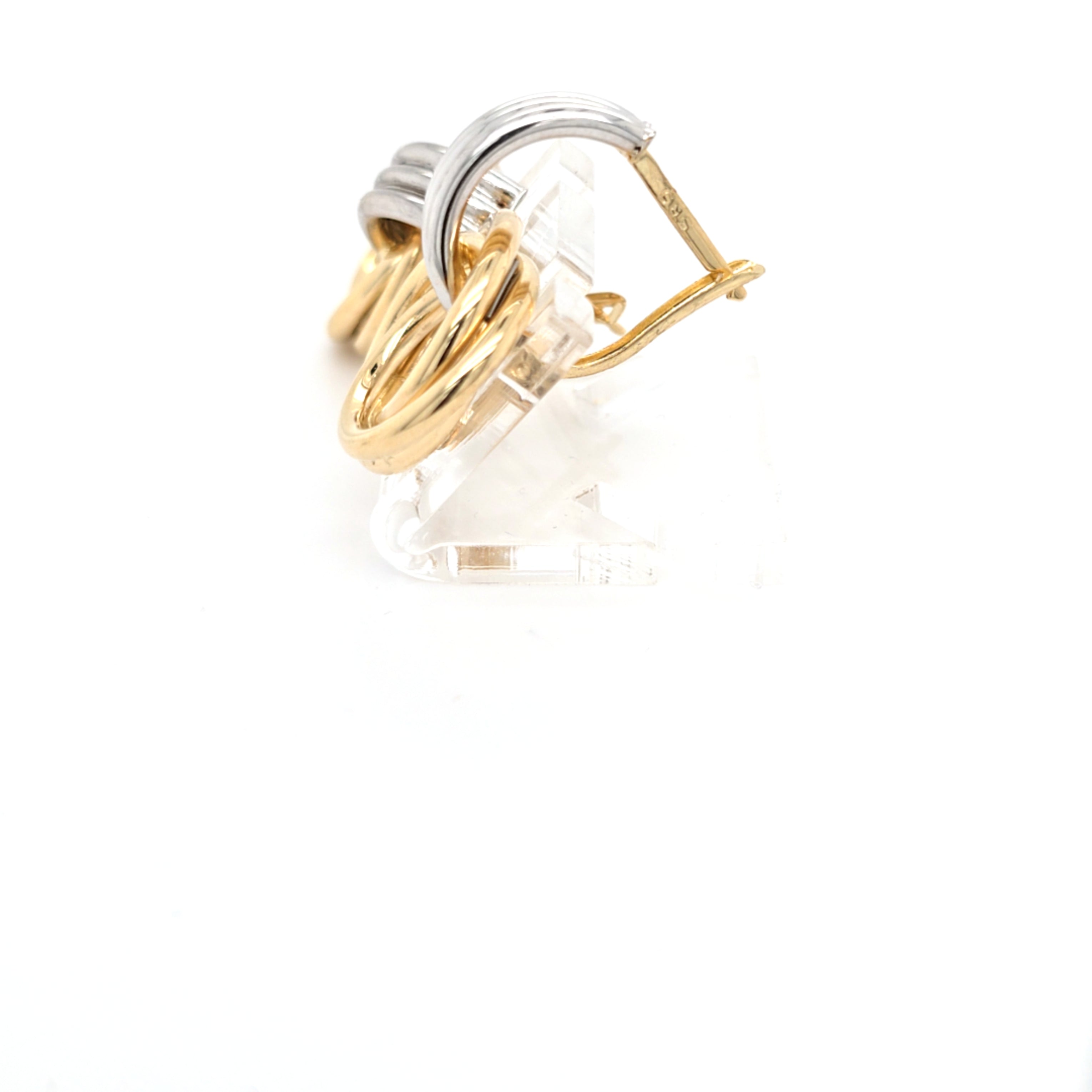 Damen Ohrringe Gelbgold Weißgold 585 14 kt Bicolor Schmuck 201324