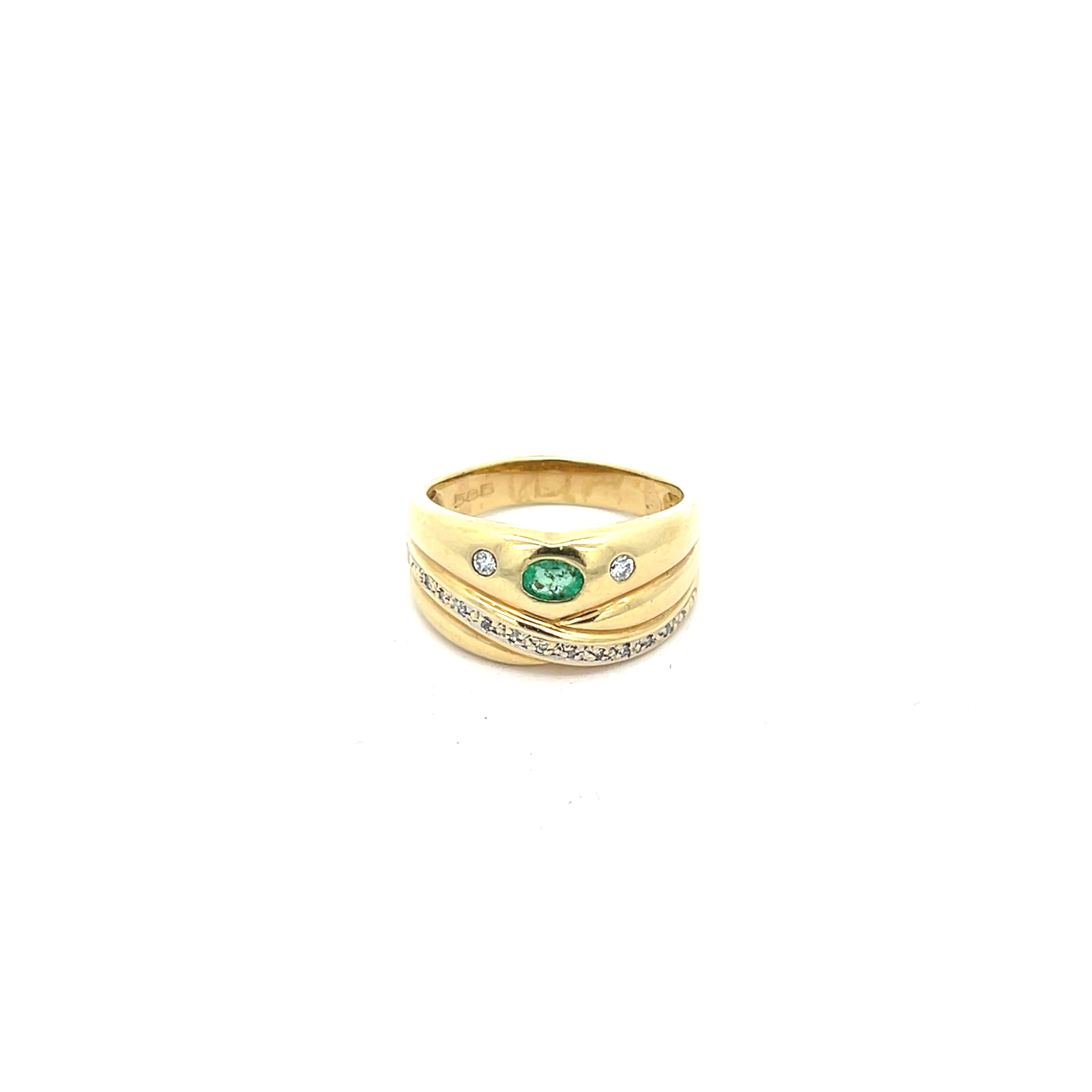 Damenring Gelbgold 585 / 14 kt "56